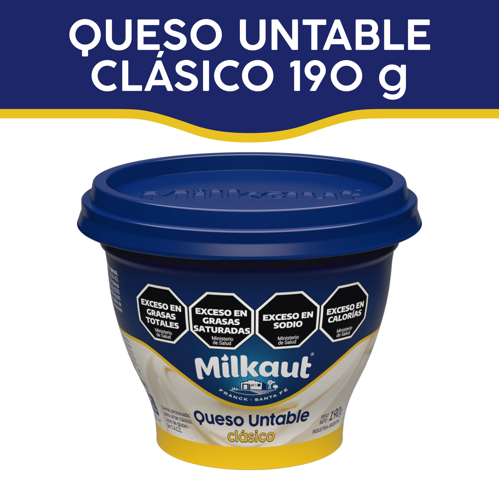 Queso  Untable Milkaut Clásico 190 G