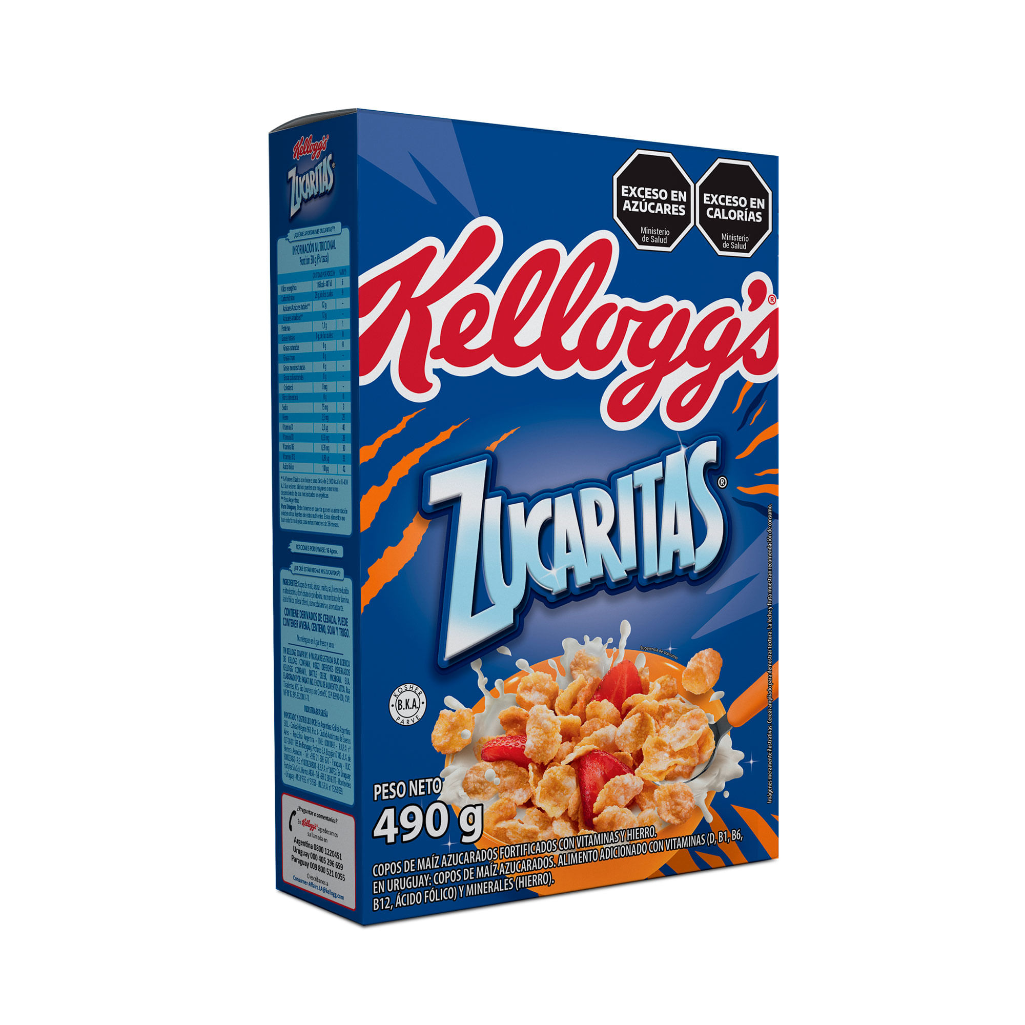 Copos de maíz Zucaritas azucarados 490 g.