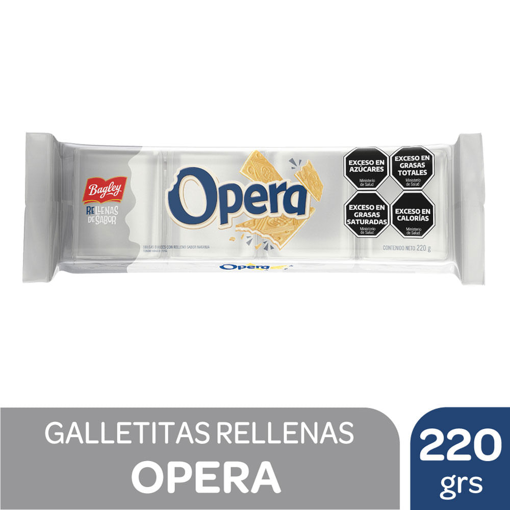 Galletitas Oblea Rellena Opera 220 Gr