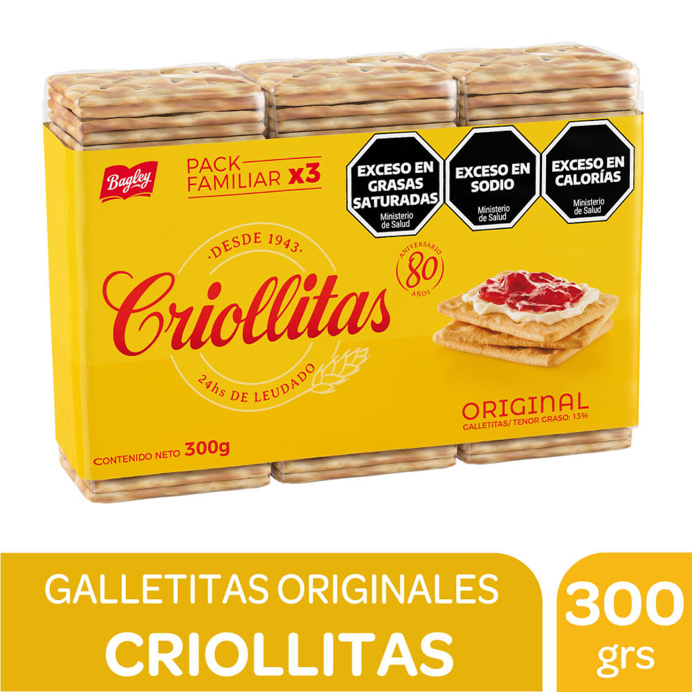 Galletitas De Agua Familiar Criollitas 300 Gr