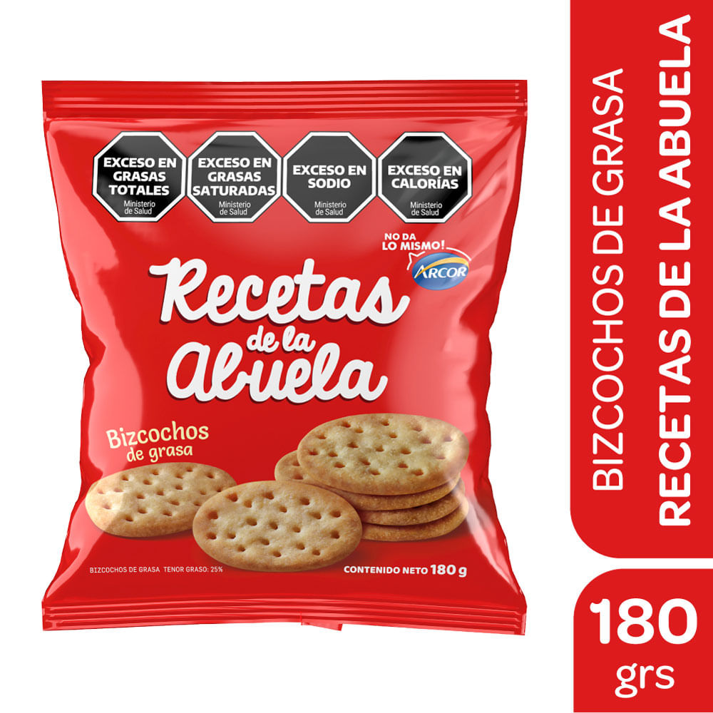 Bizcochos salados Arcor bolsa 180 g.