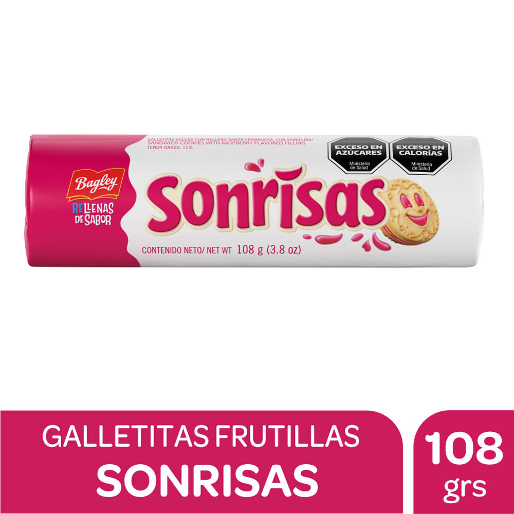 Galletitas Sabor Frambuesa Sonrisas 108 Gr