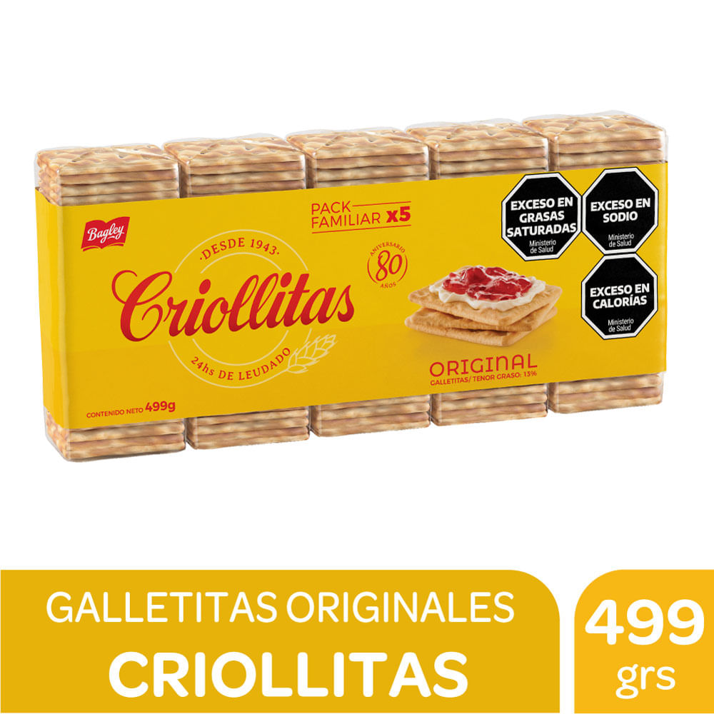 Galletitas Crackers Criollitas 499gr