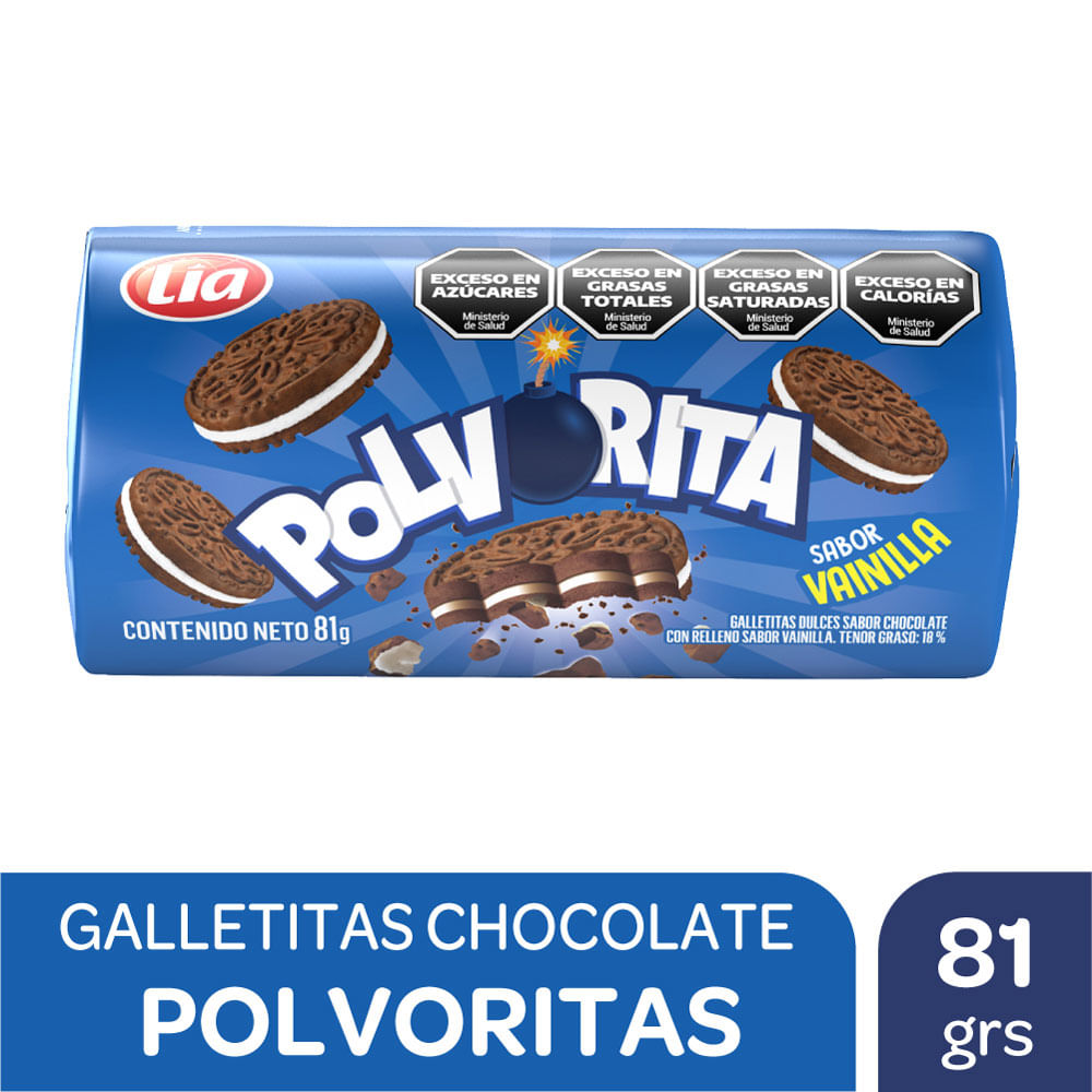 Galletitas Polvorita Chocolate Rellenas Vainilla 81gr