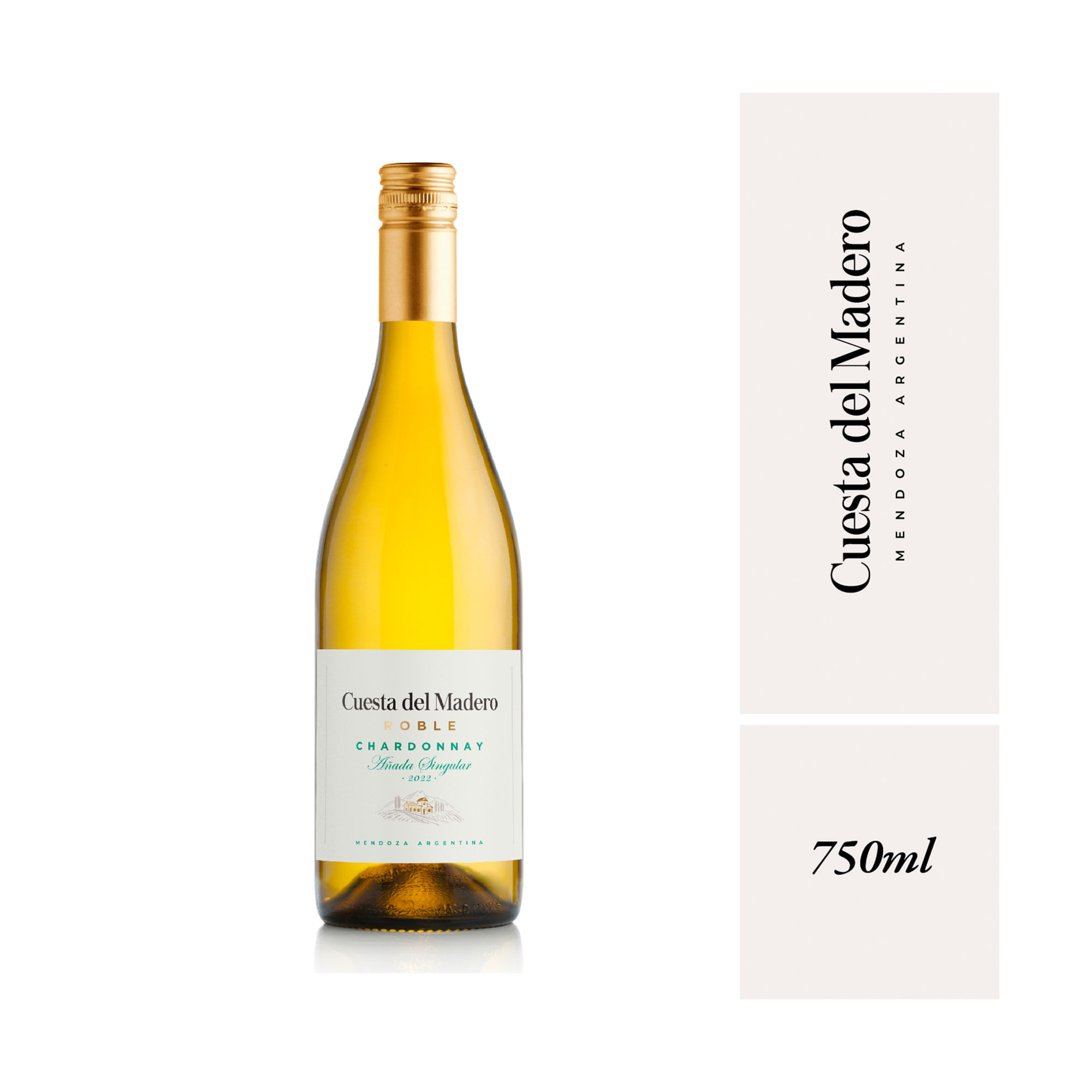 Vino Cuesta Del Madero Roble Chardonnay 750cc