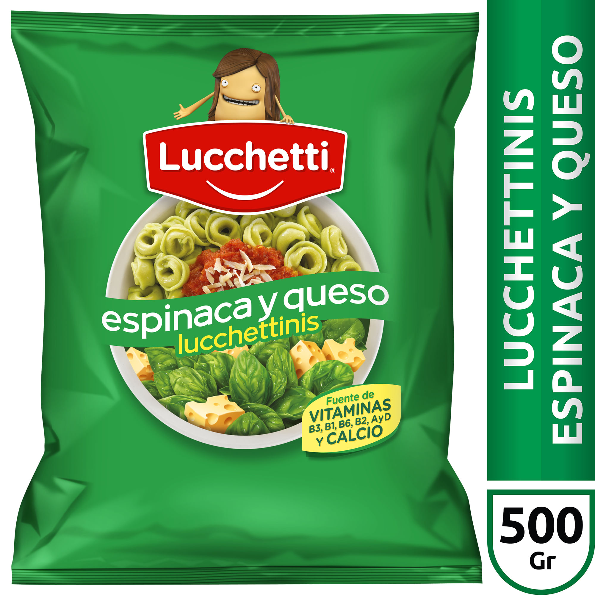 Lucchettinis Lucchetti espinaca y queso 500 g.