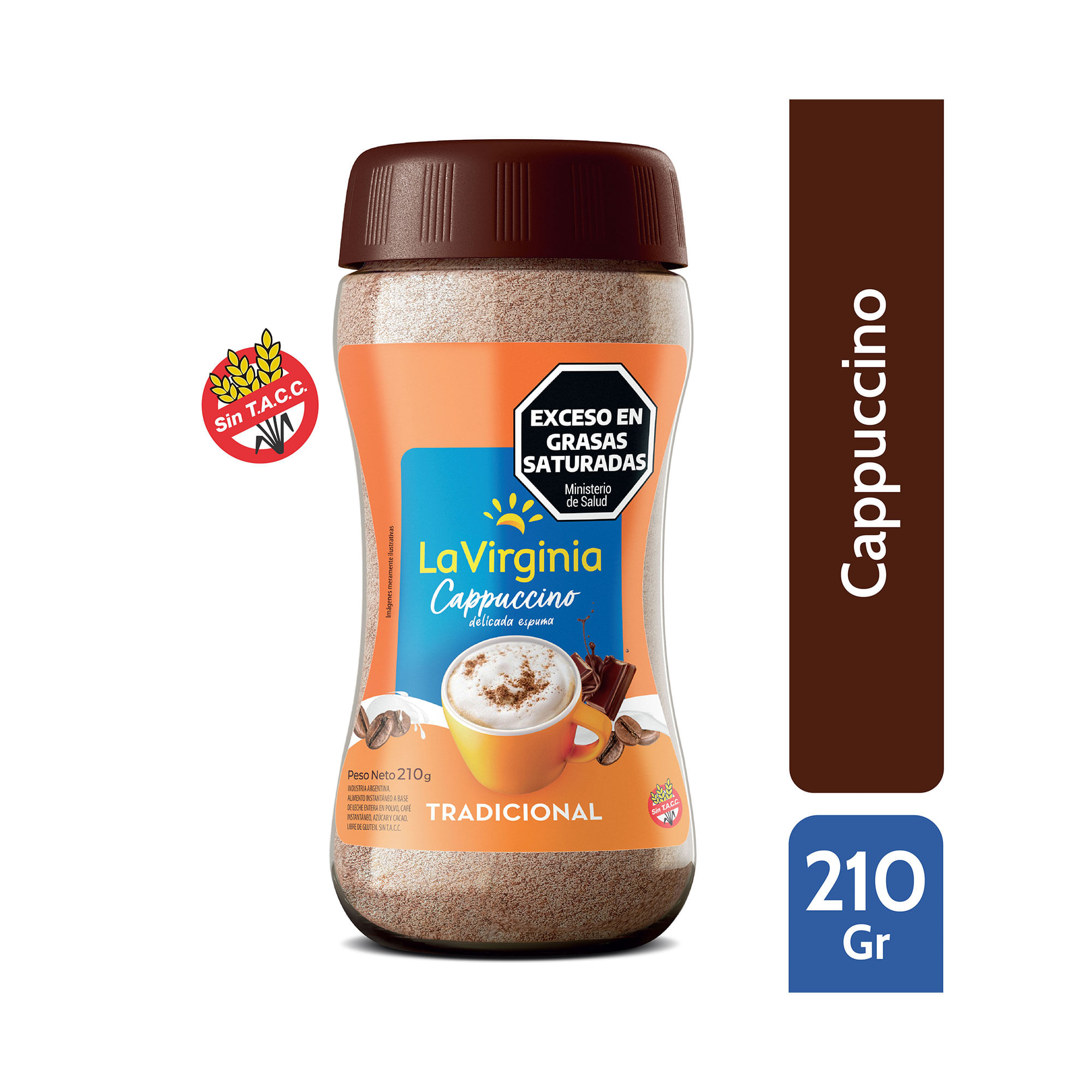 Cappuccino La Virginia instantáneo 210 g.