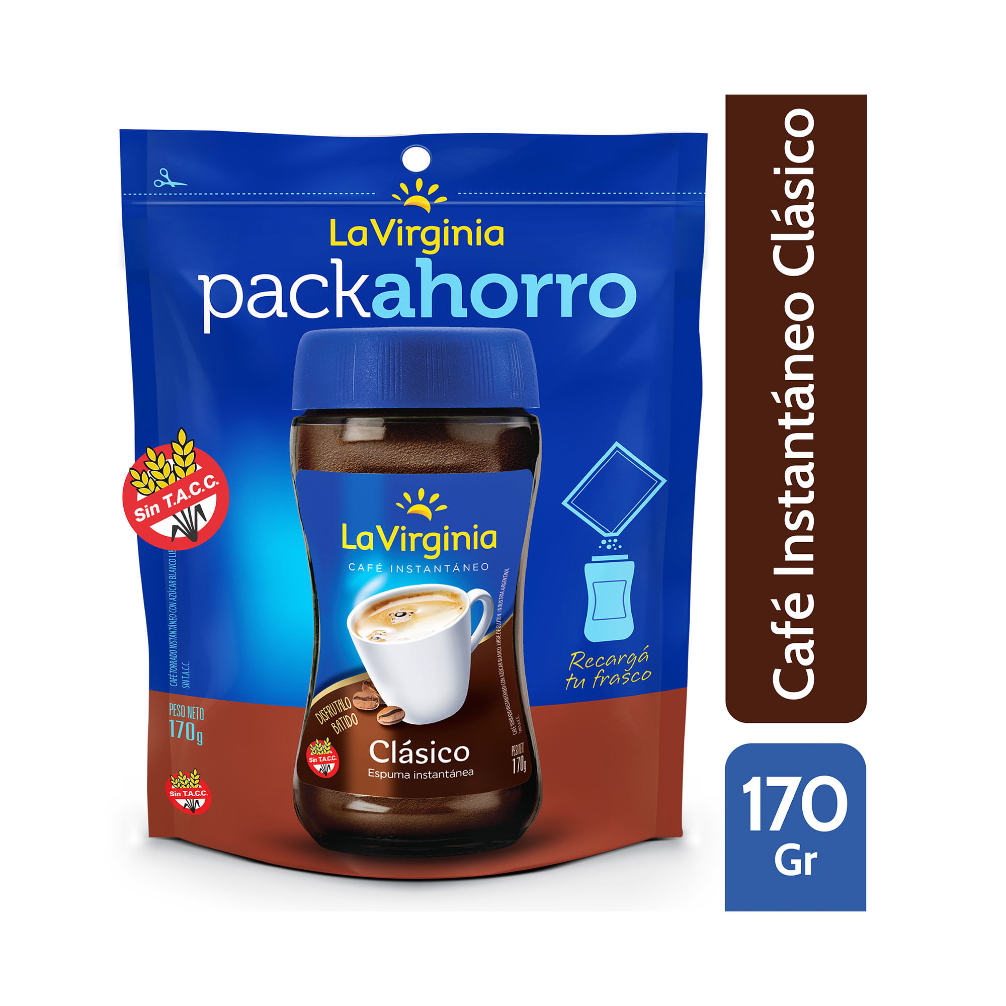 Cafe Instantaneo Clasico Doy Pack La Virginia 170 Gr
