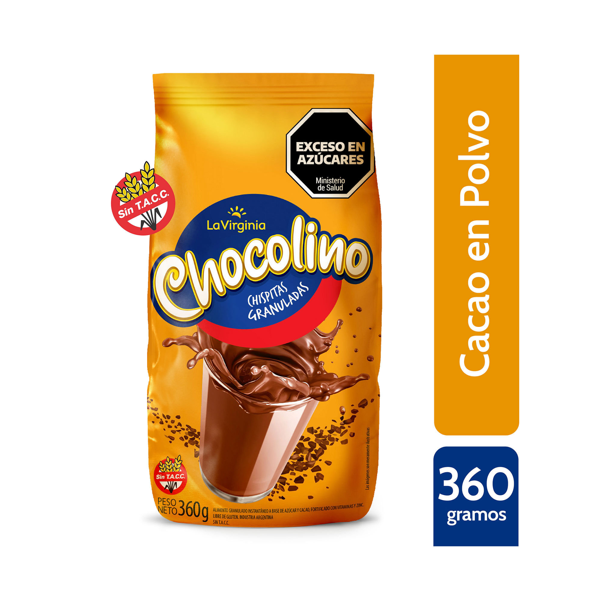 Cacao en polvo Chocolino bolsa 360 g.
