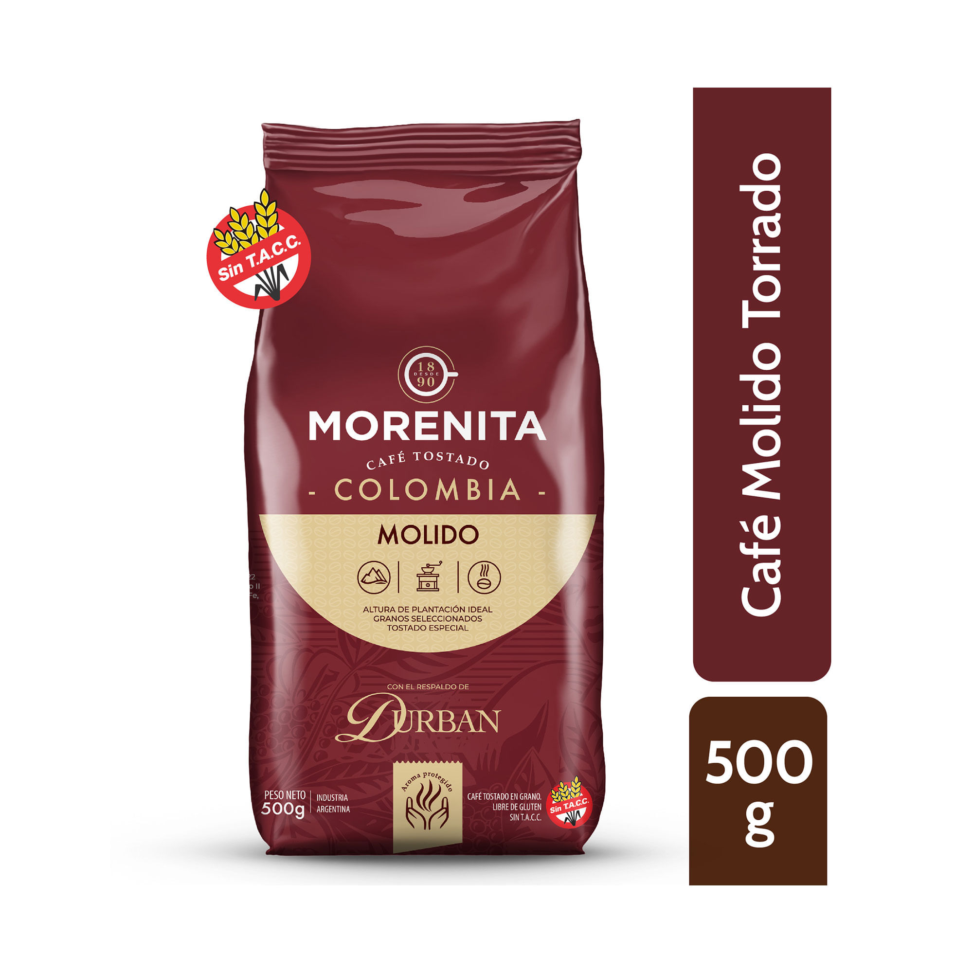 Café molido Morenita tostado Colombia 500 g.
