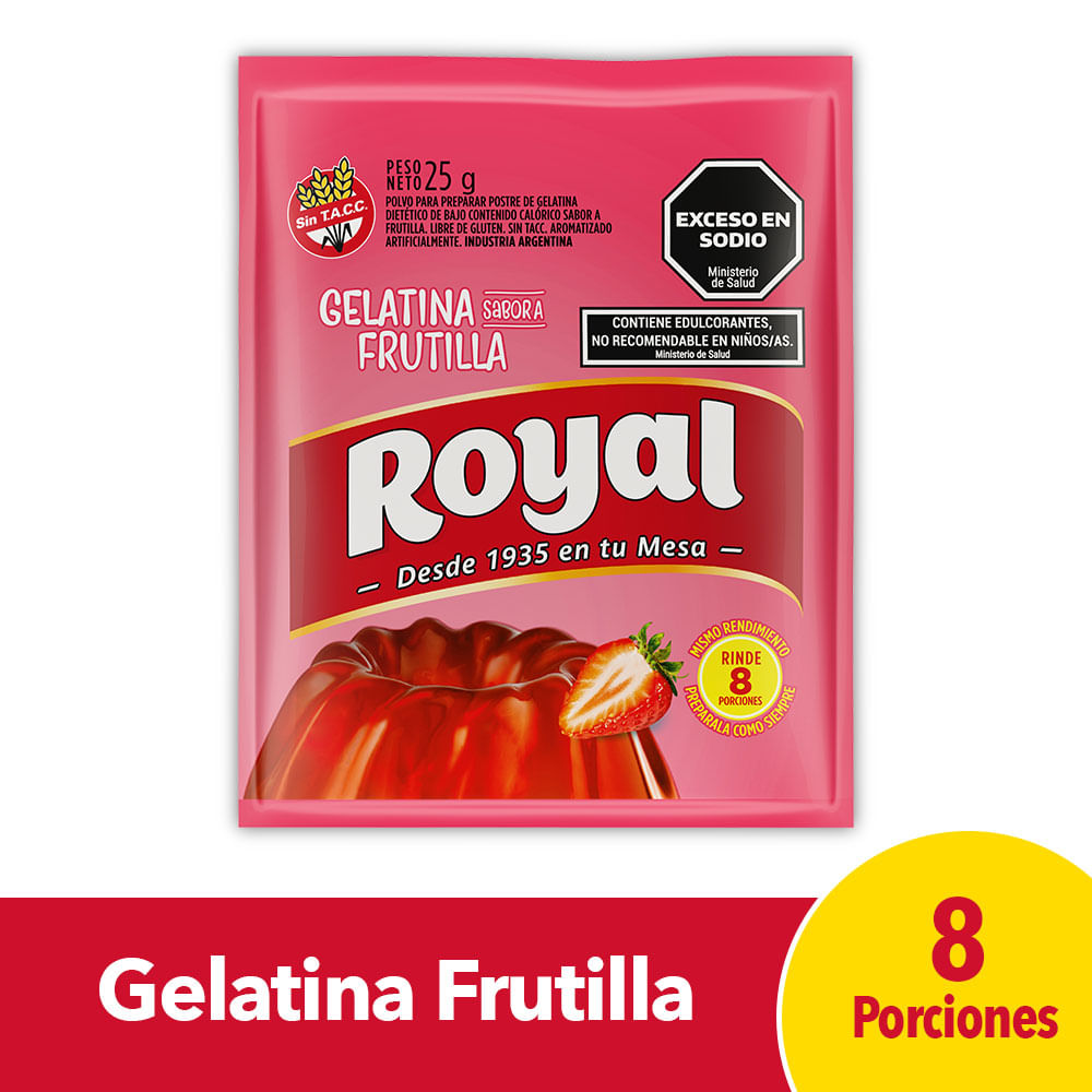 Gelatina Royal Frutilla 25 G