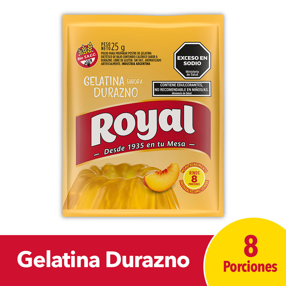 Gelatina Royal Durazno 25 G