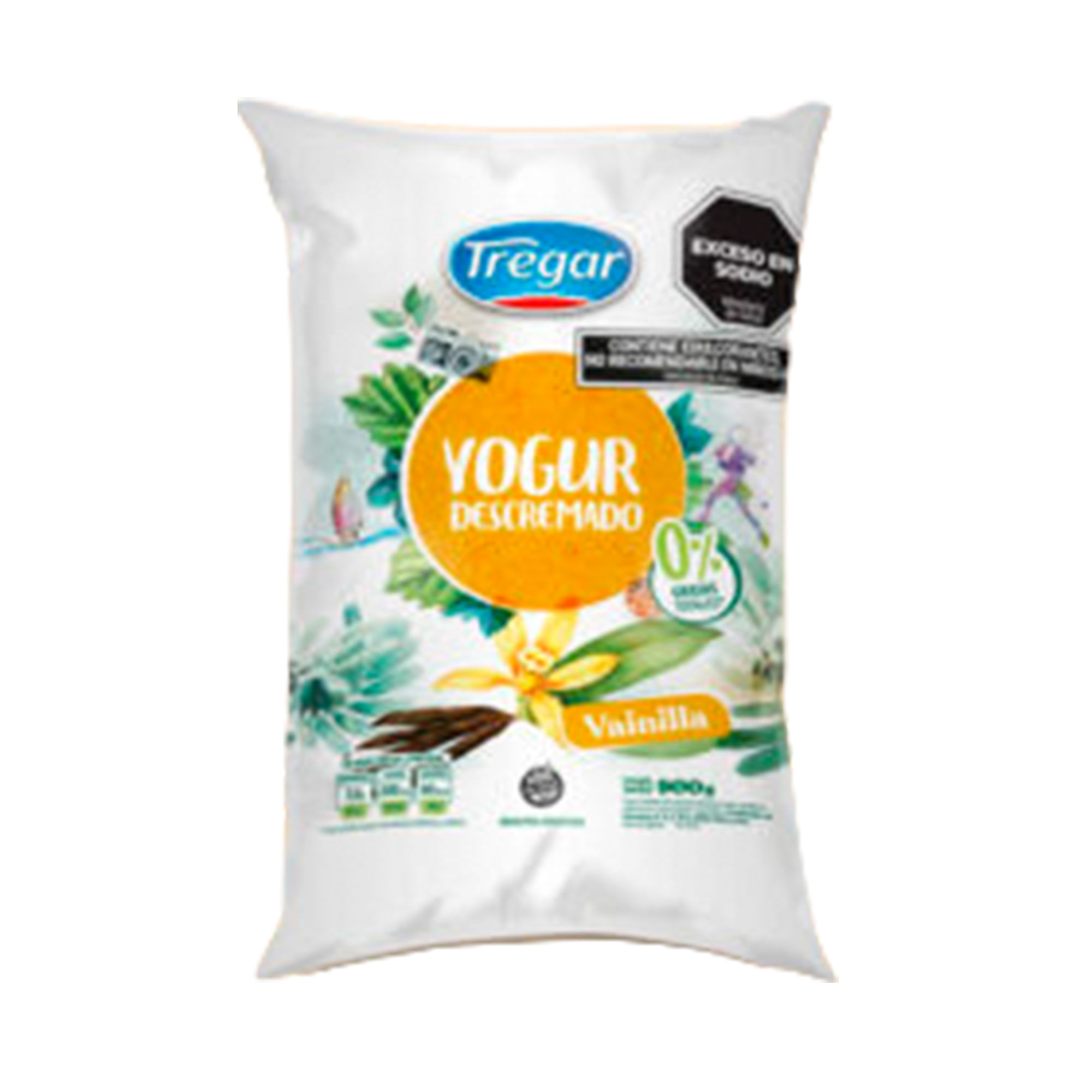 Yogur Bebible Descremado Tregar Sabor Vainilla 900 G