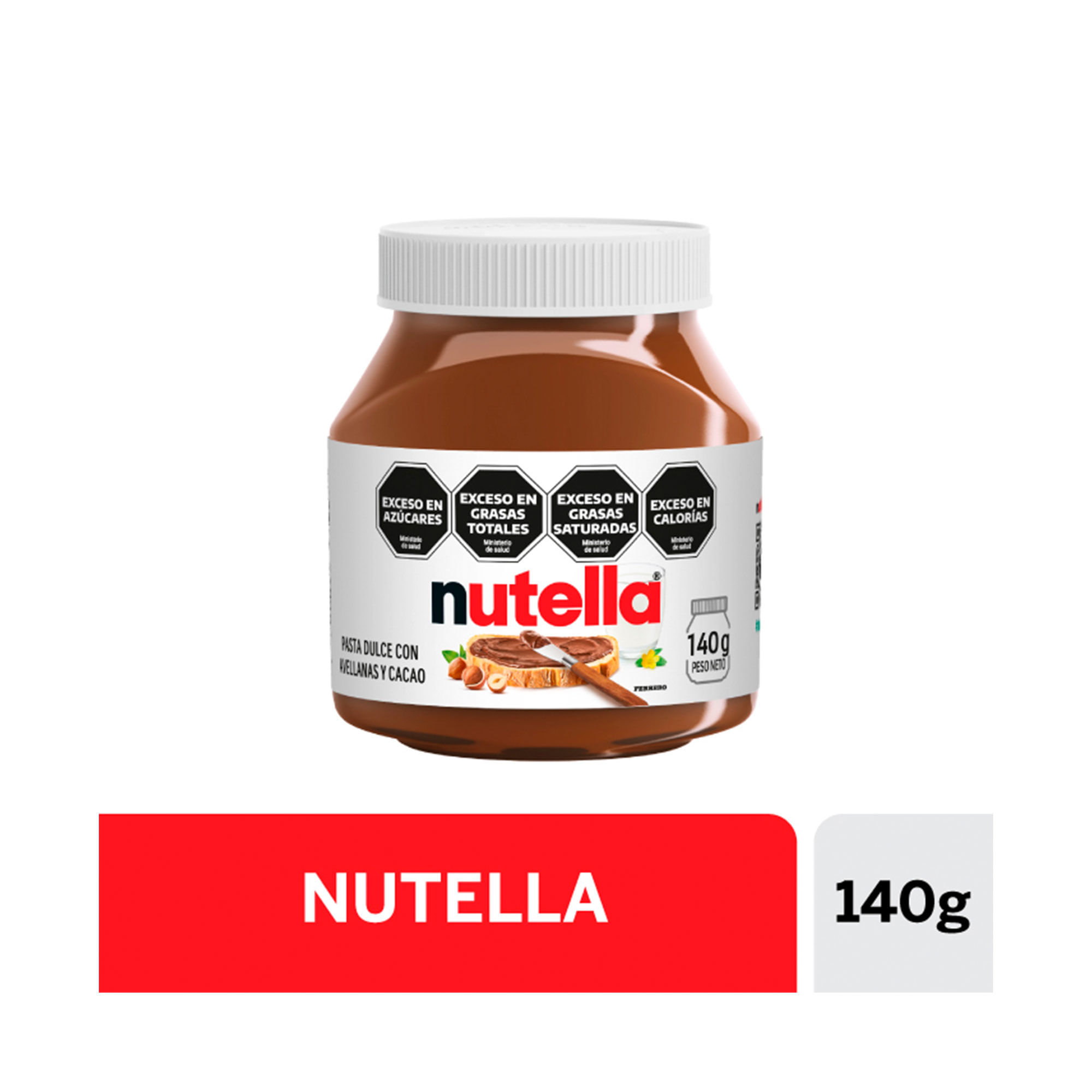Crema de avellanas Nutella 140 g.
