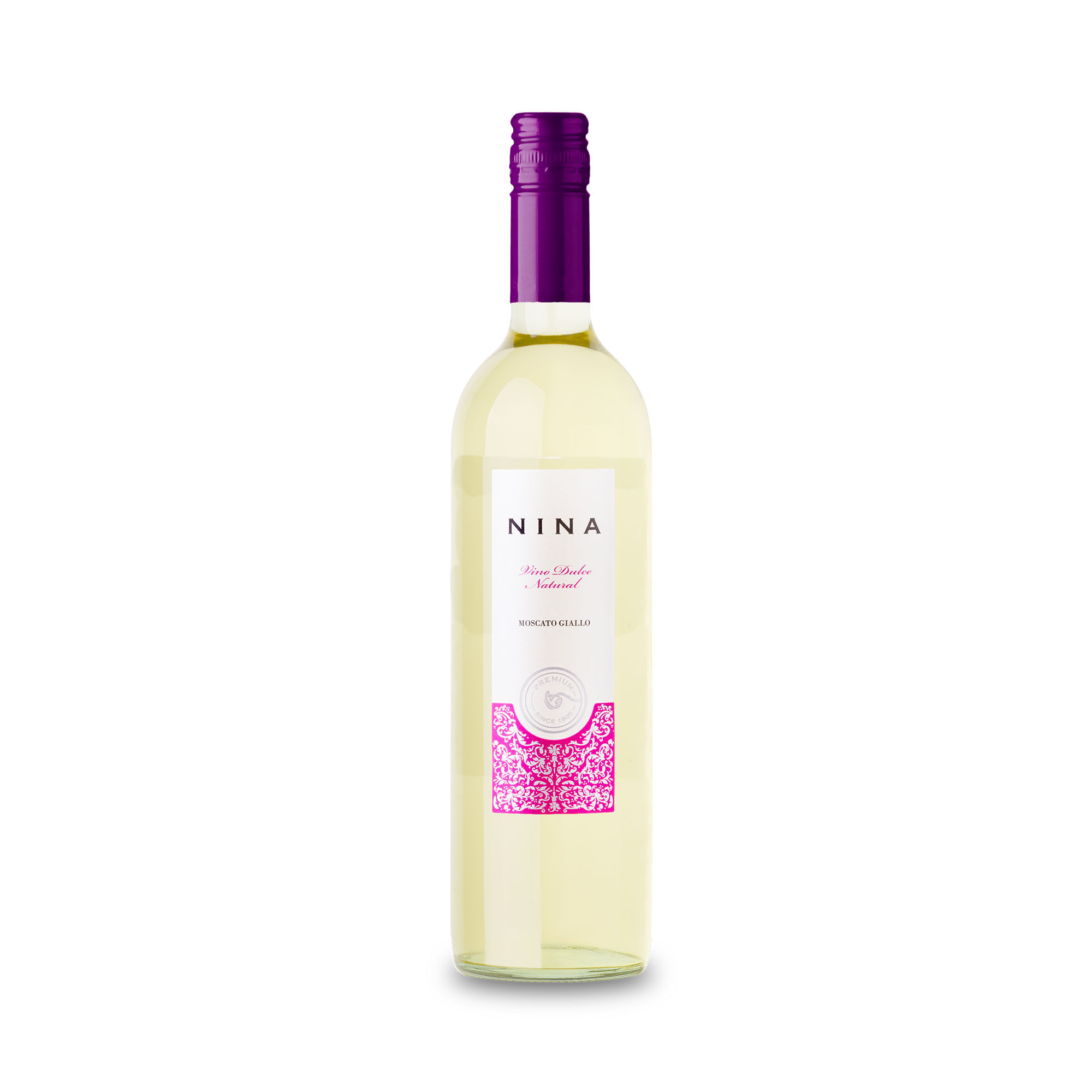 Vino blanco Moscato Giallo Nina tardío 750 ml