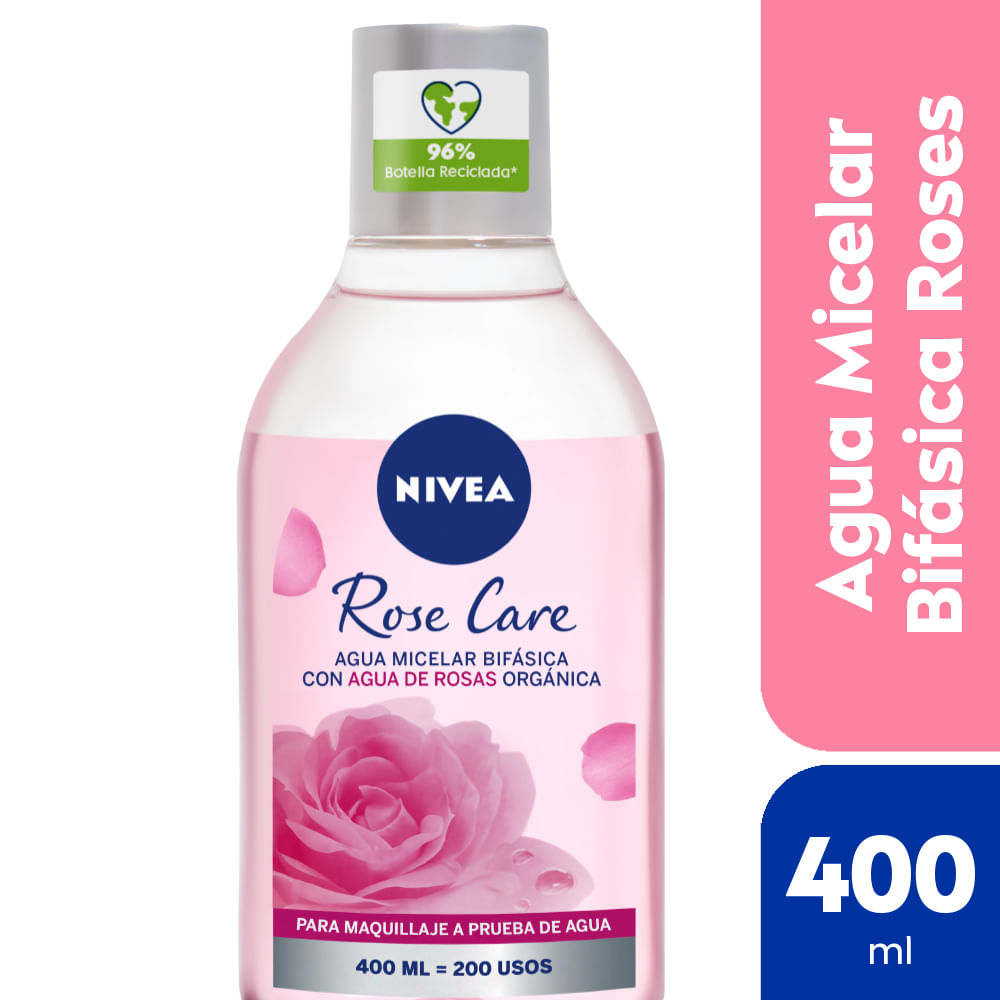 Agua Micelar Bifásica Nivea Rose Care 400ml