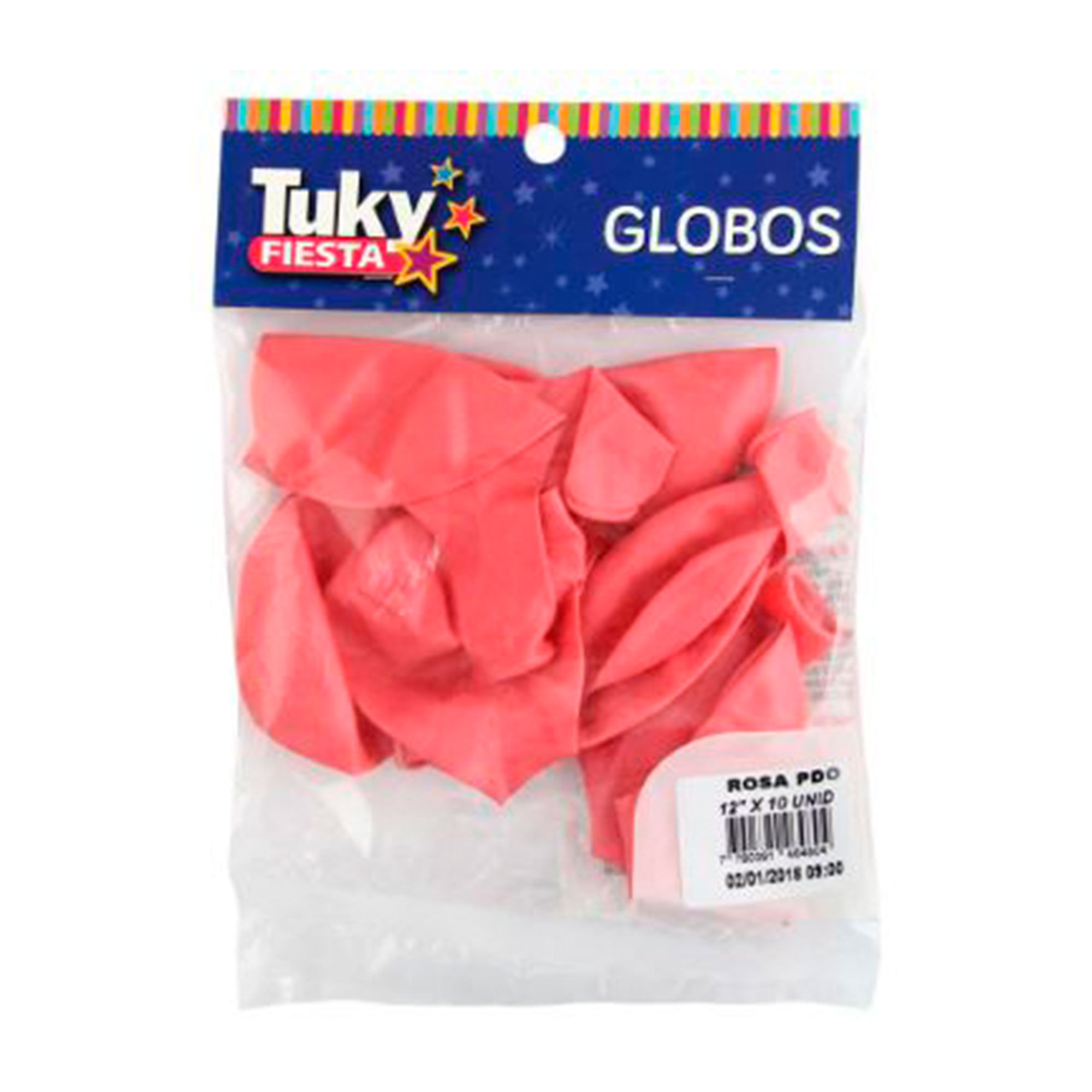 Globos perlados rosa 12" x 10 uni