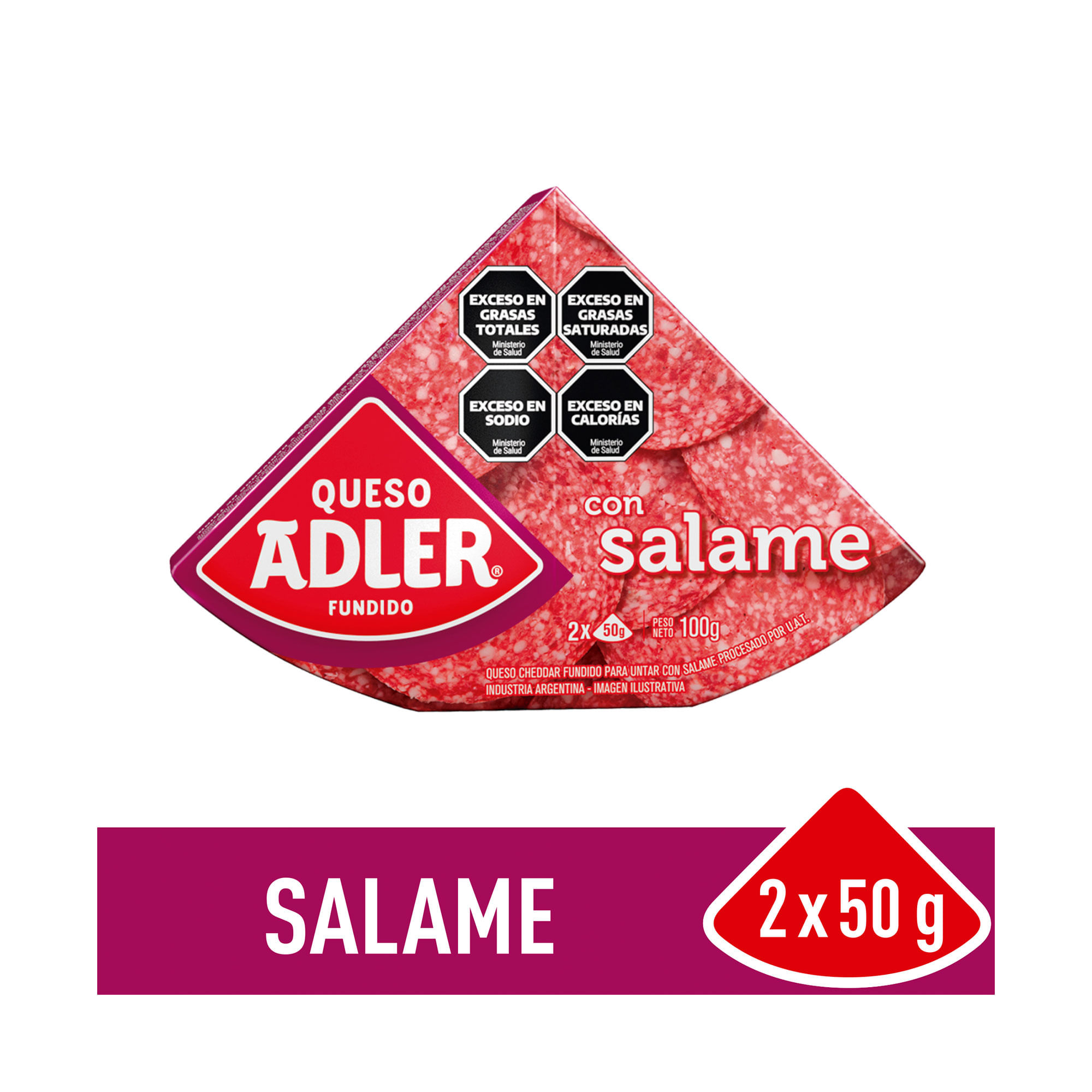 Queso Fundido Adler Con Salame 100 G