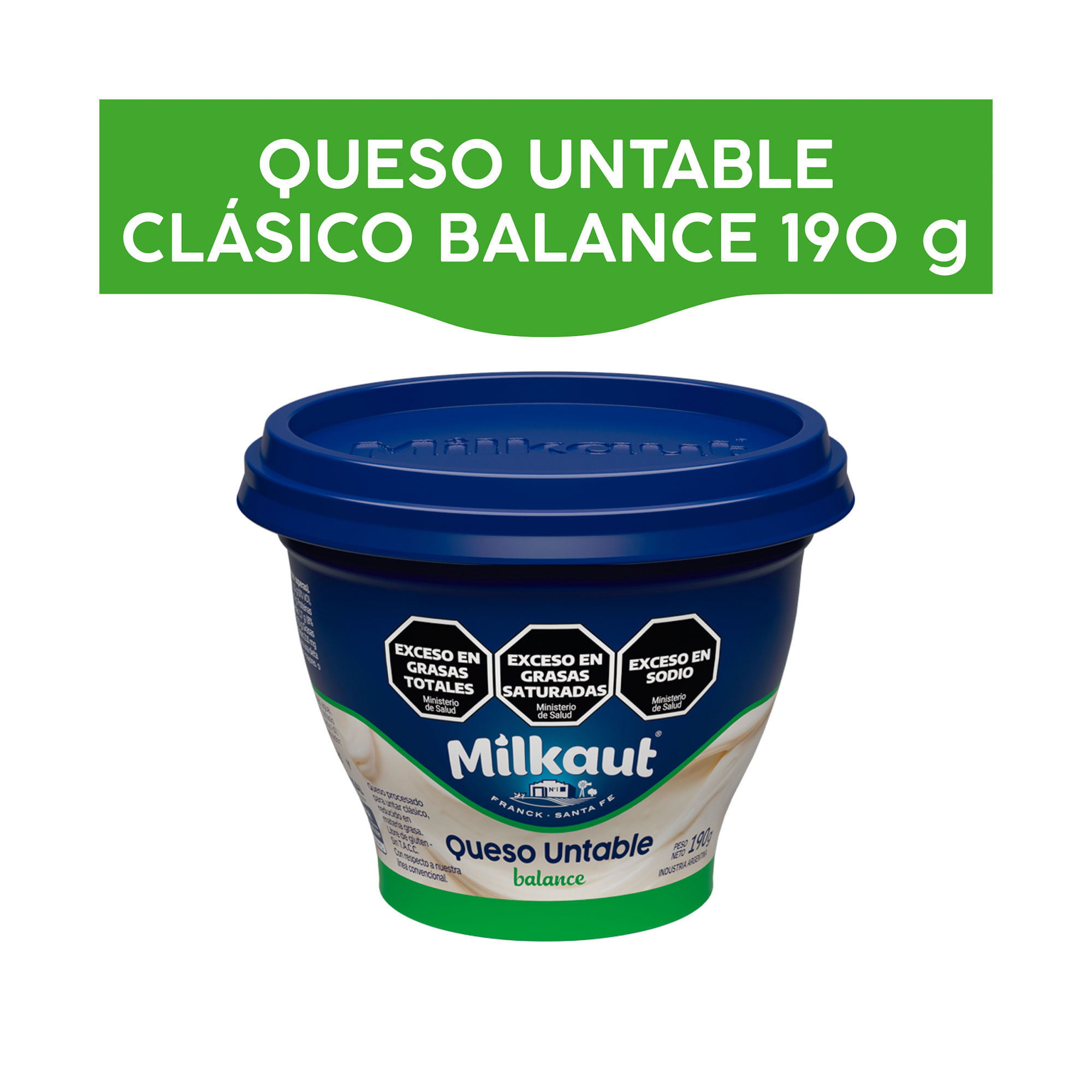 Queso Untable Milkaut Clásico Light 190 G