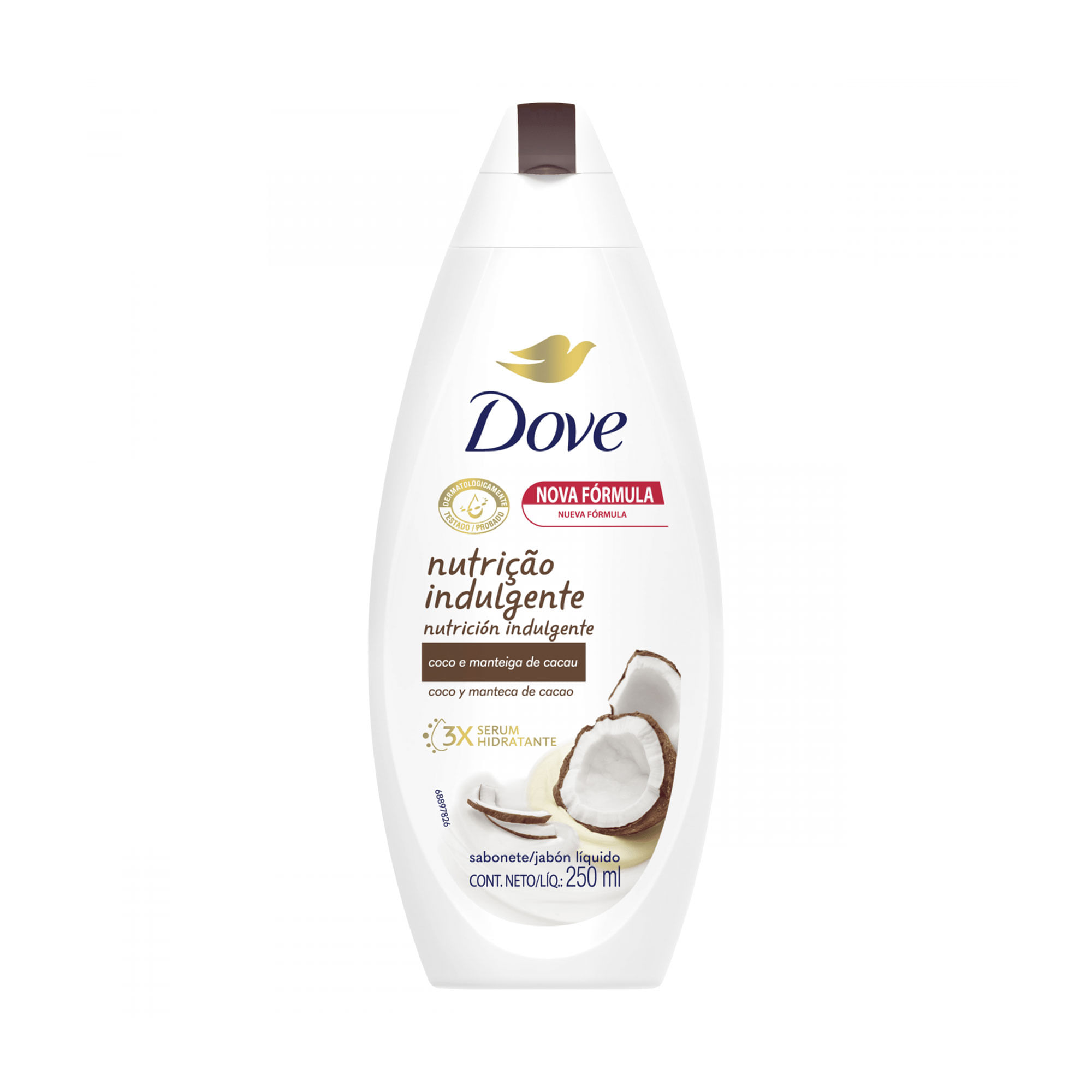 Jabón Líquido Dove Leche De Coco 250ml.