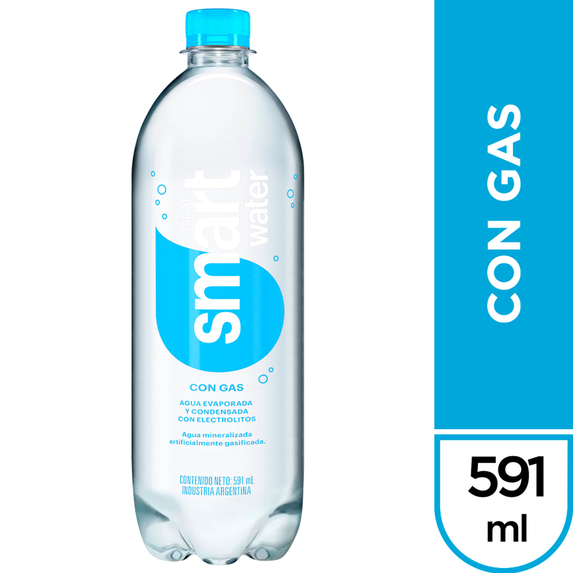 Agua mineral con gas Smartwater 591 ml