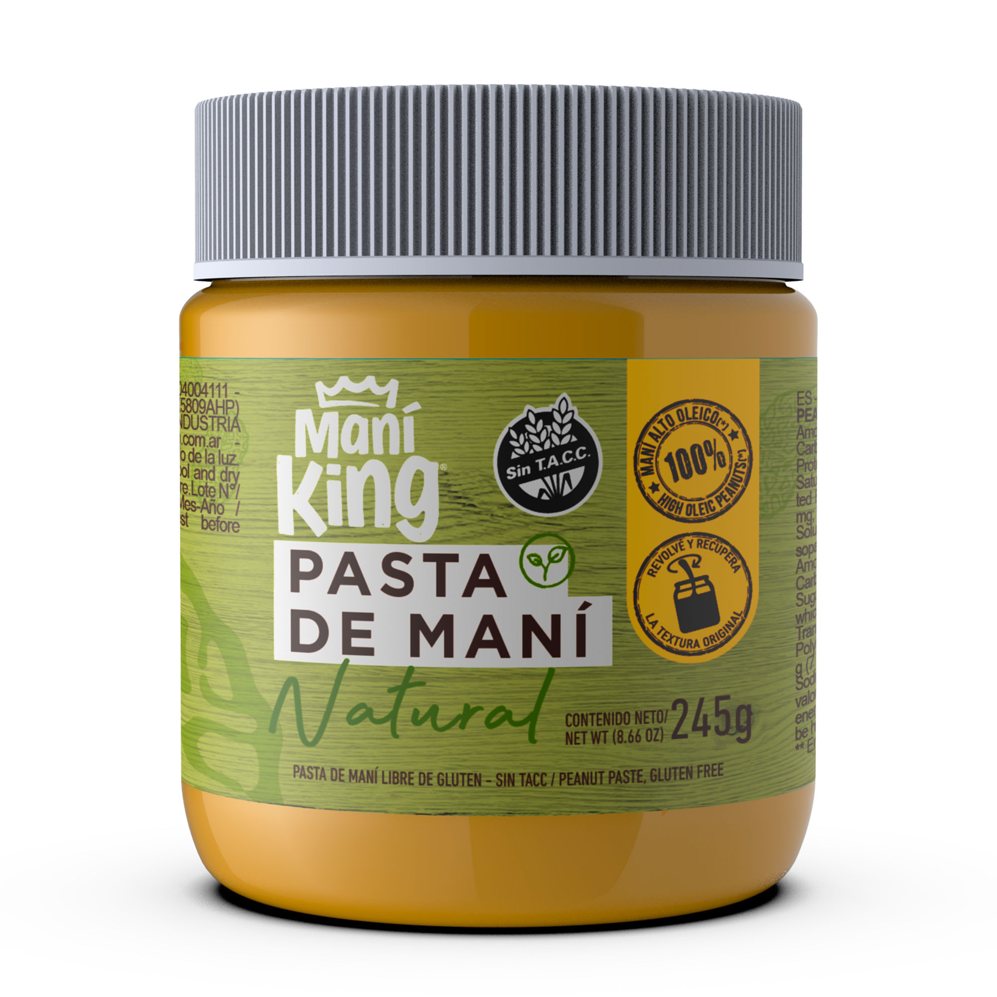 Pasta De Maní Natural Mani King 245g