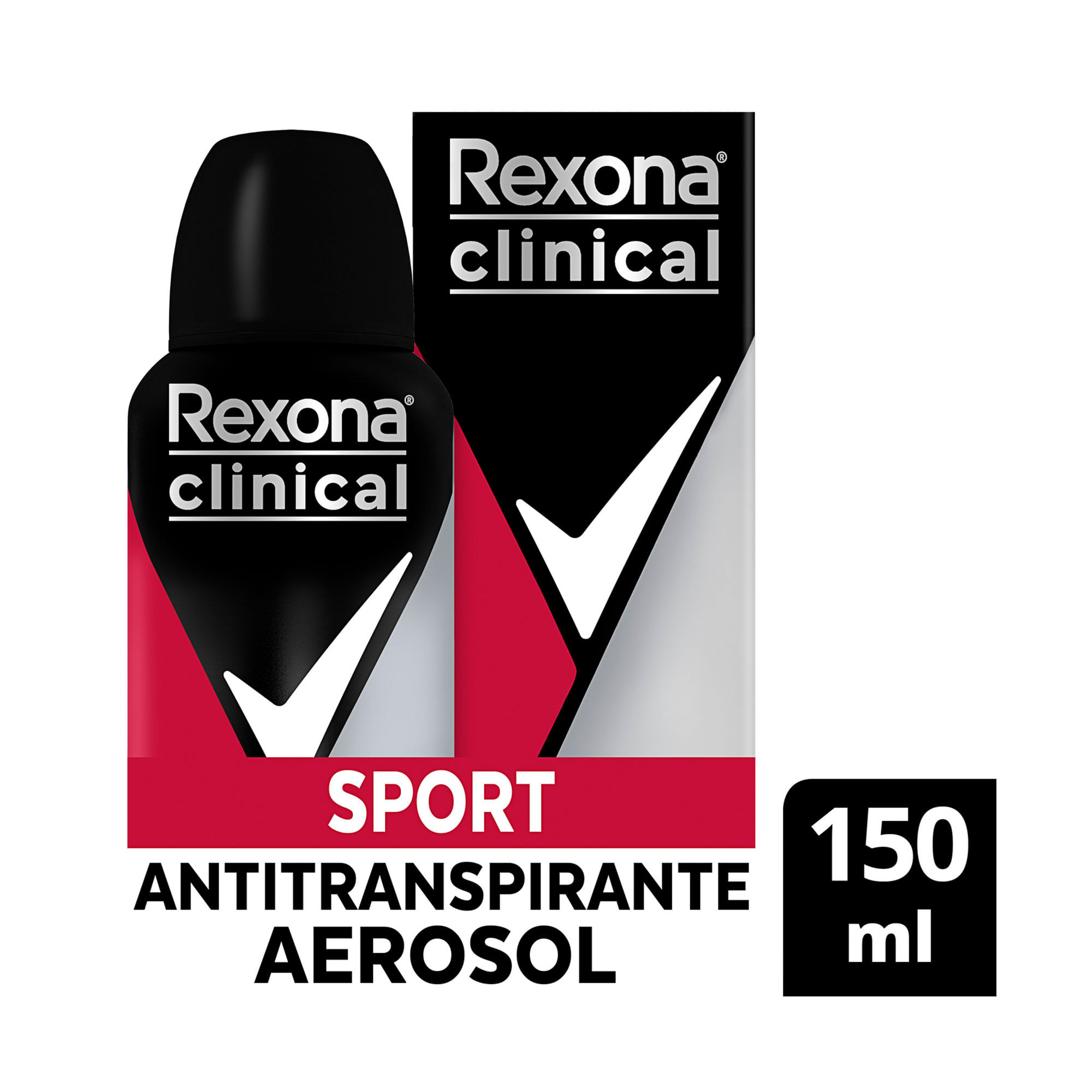 Antitranspirante En Aerosol Rexona Clinical Sport 96h 150ml