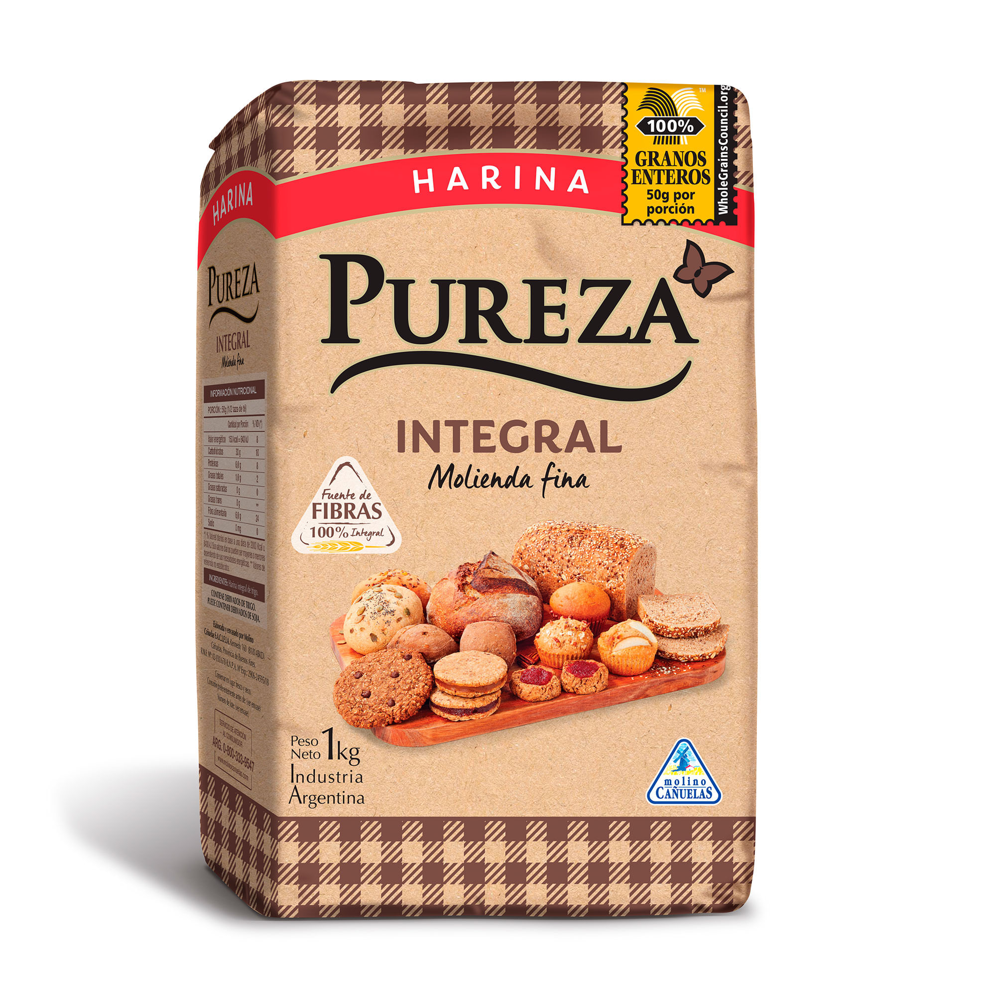 Harina integral Pureza 1 kg.