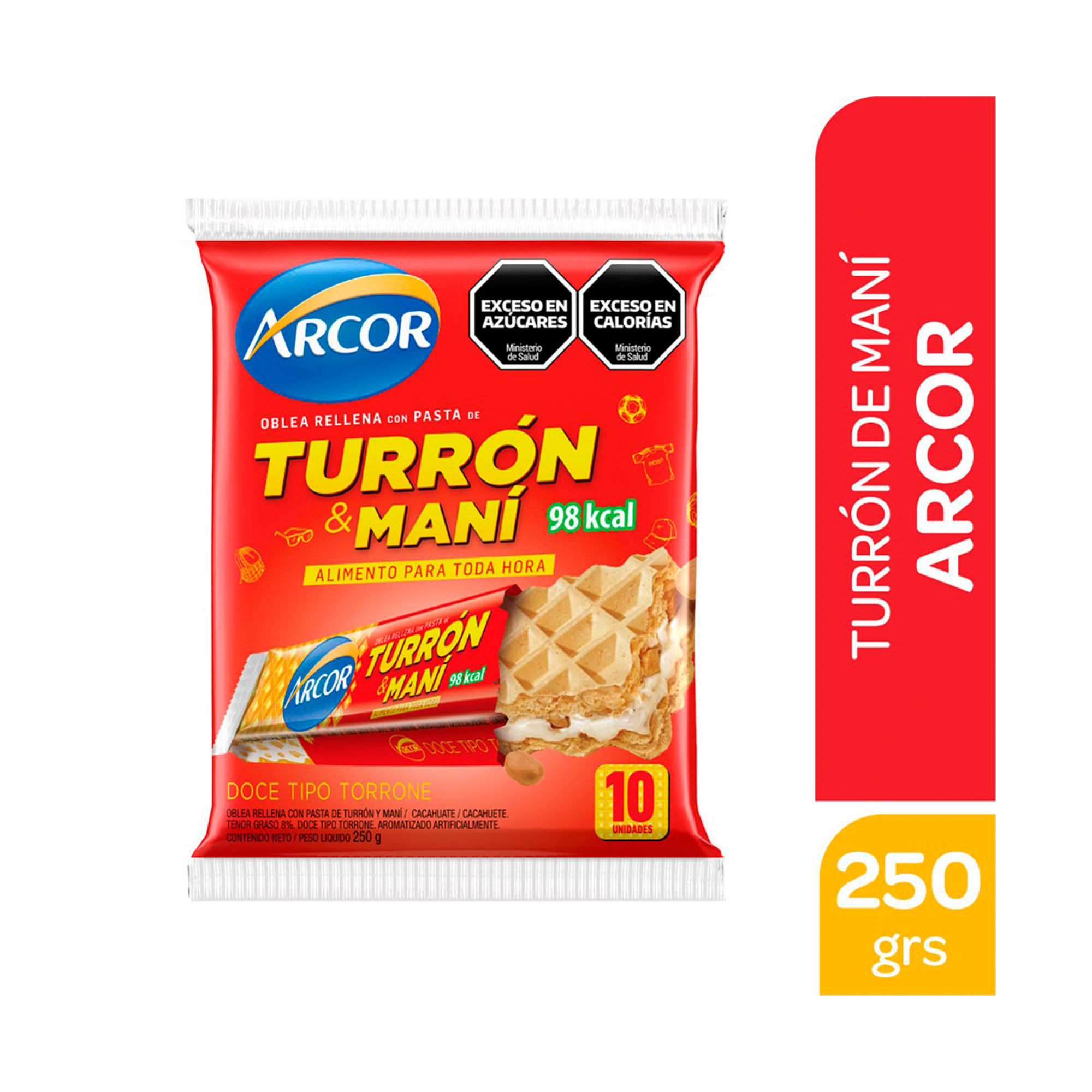Turrón Con Maní Arcor 25 G 10u