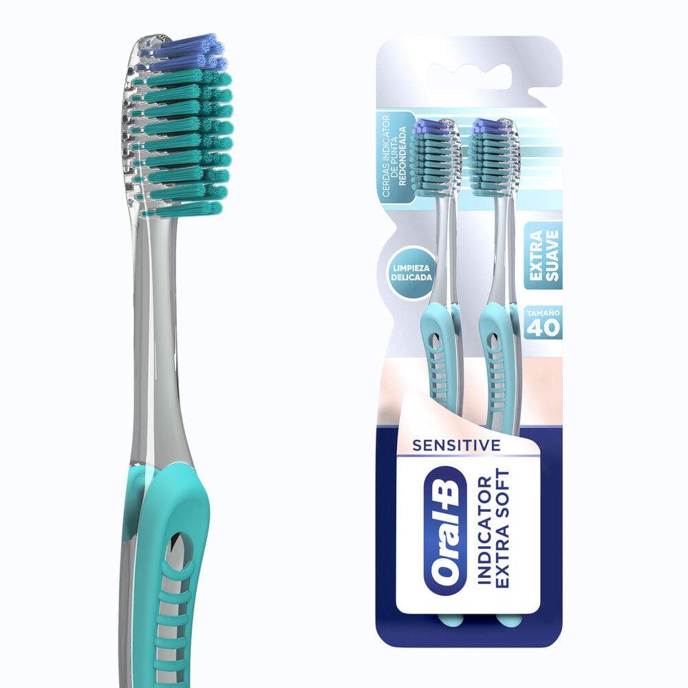 Oral B sensitive indicator extra soft cepillos dentales 2 uni