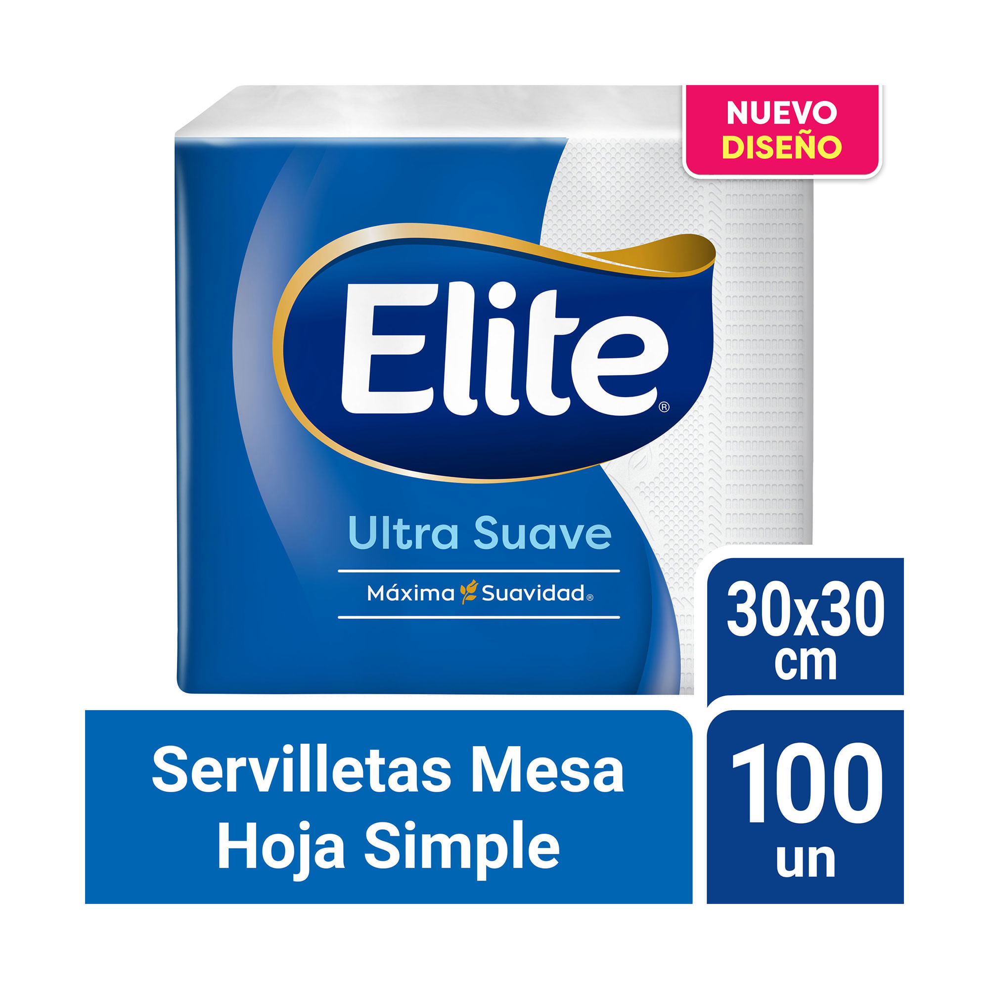 Servilletas Elite Hoja Simple 30x30cm 100u