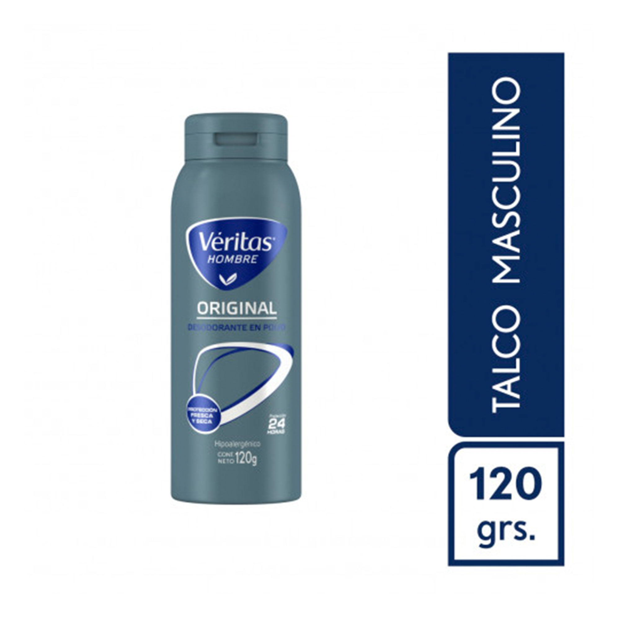 Polvo desodorante masculino Veritas 120 g.