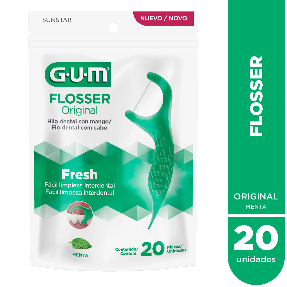 Flossers hilo dental Gum menta 20 uni