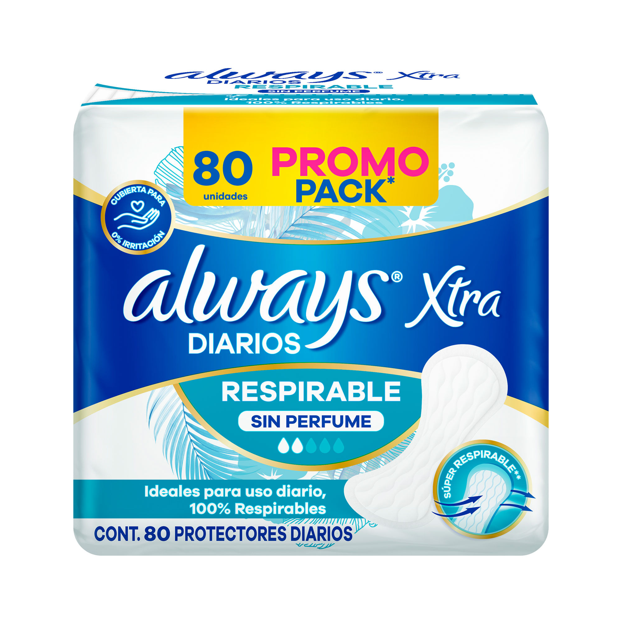 Protector diario Always liners respirable 80 uni