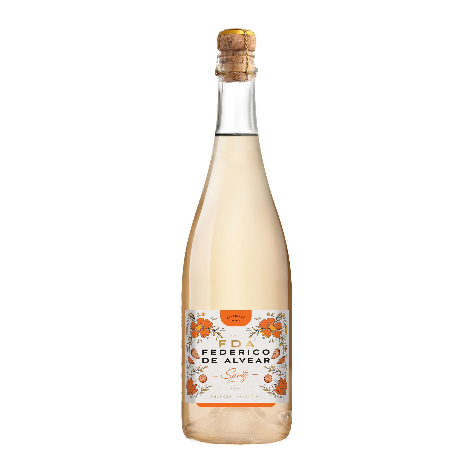 Espumante Federico de alvear spritz en botella 750 cc.