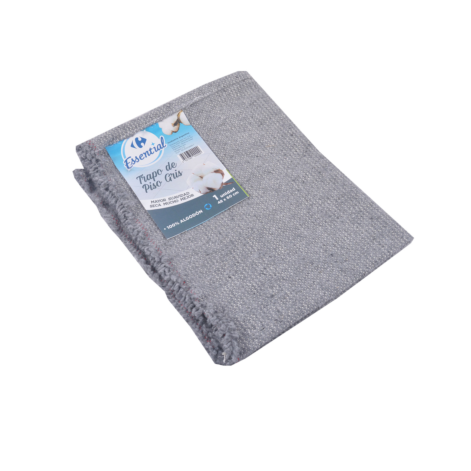Trapo de piso Carrefour Essential gris especial