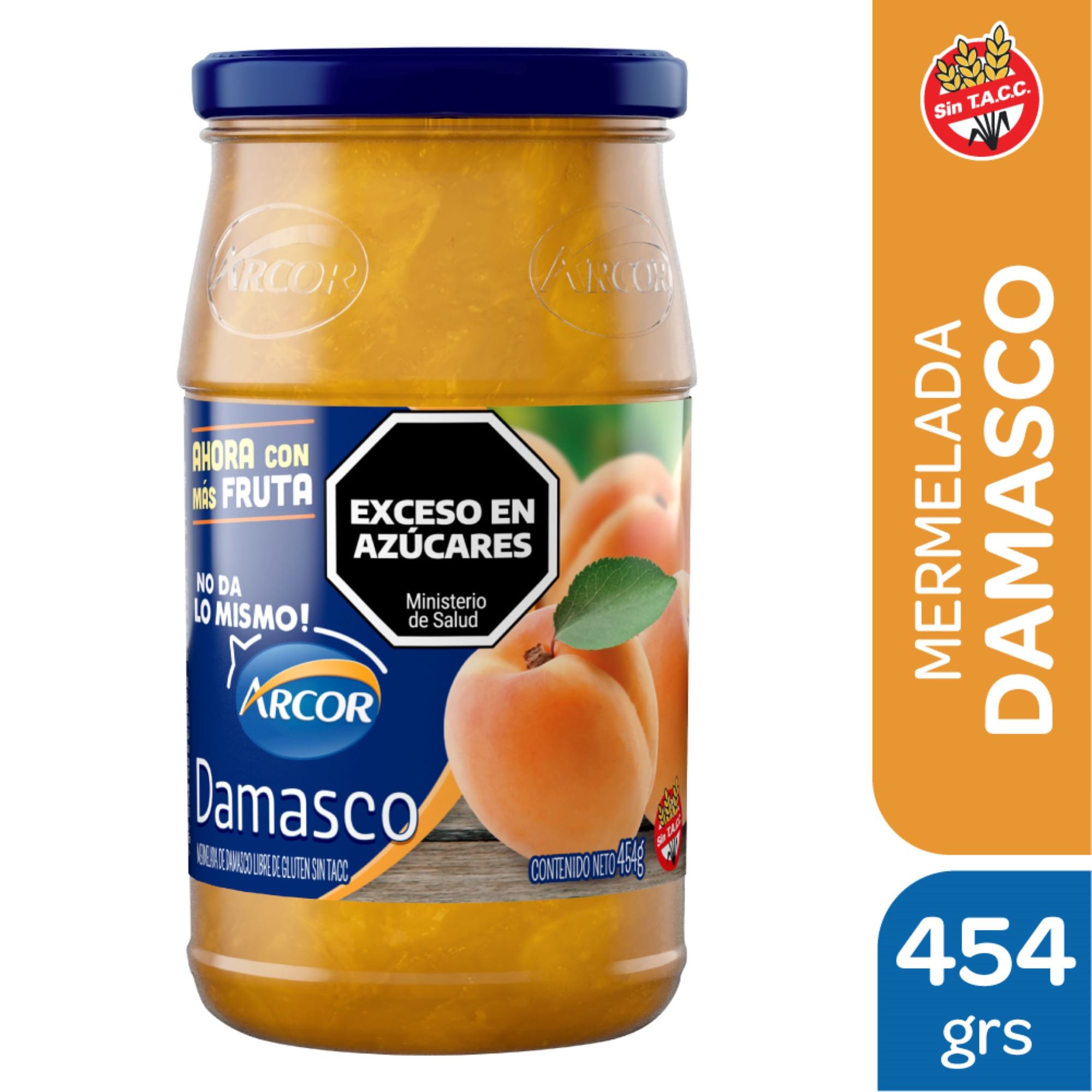 Mermelada Arcor de damasco 454 g.