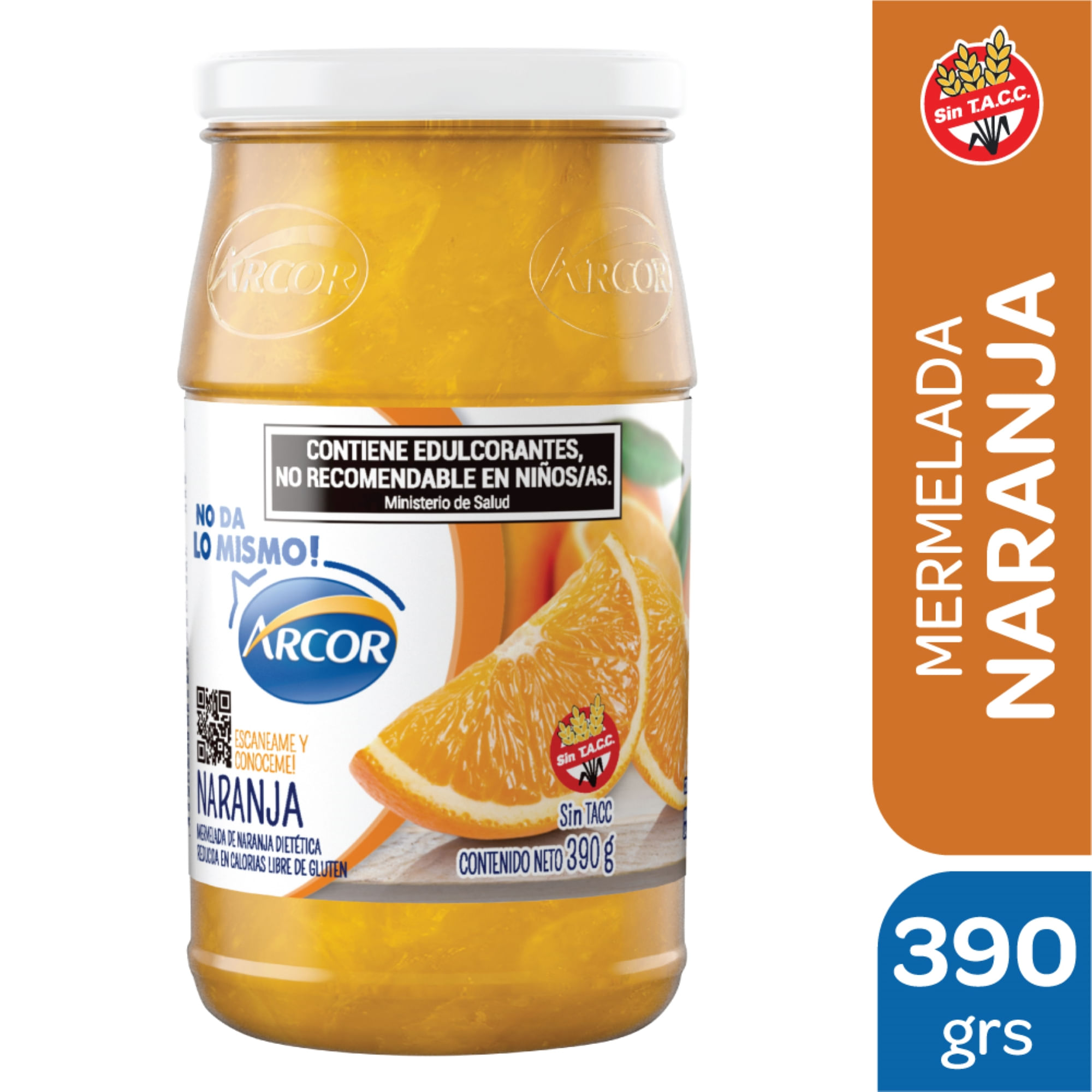 Mermelada de naranja Arcor sin azúcar agregada 390 g
