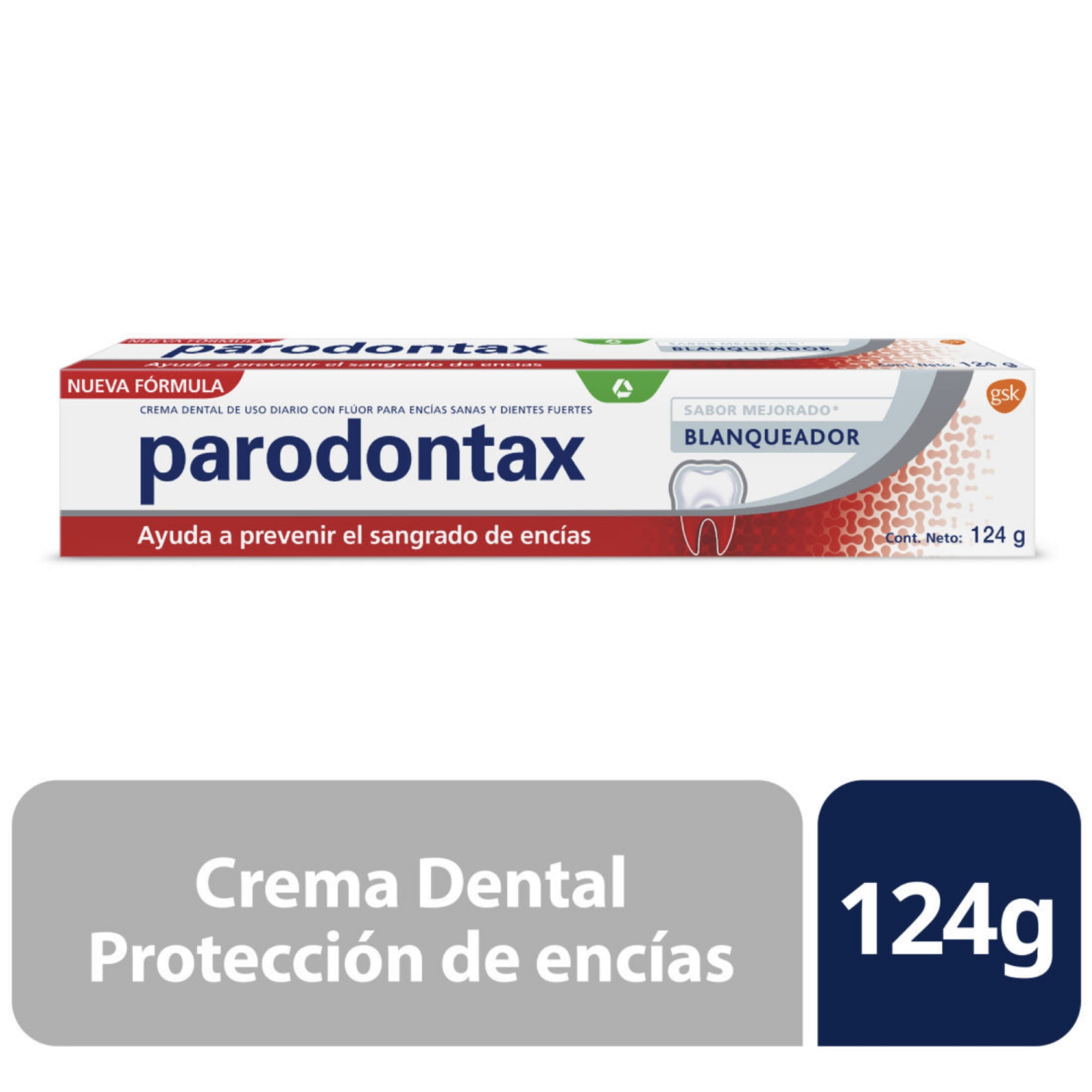 Pasta dental Parodontax blanqueador 124 g.