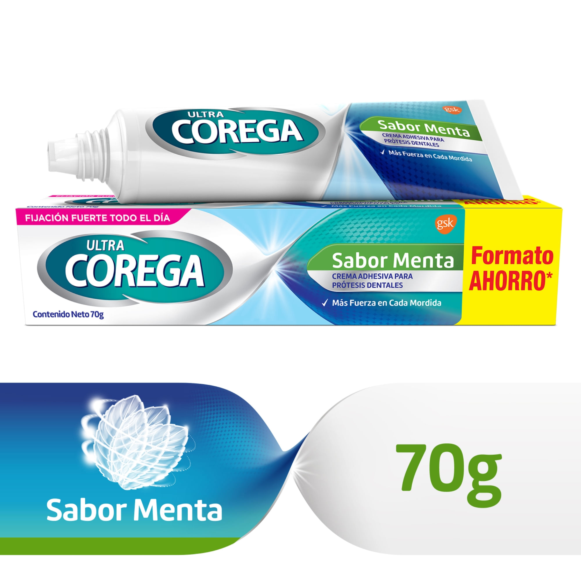 Crema Adhesiva Ultra Corega Menta 70g