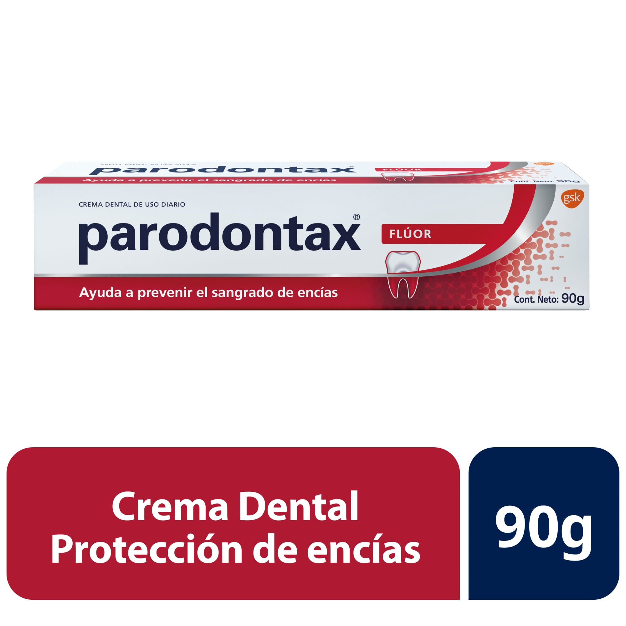 Crema dental Parodontax con fluor 90 g.