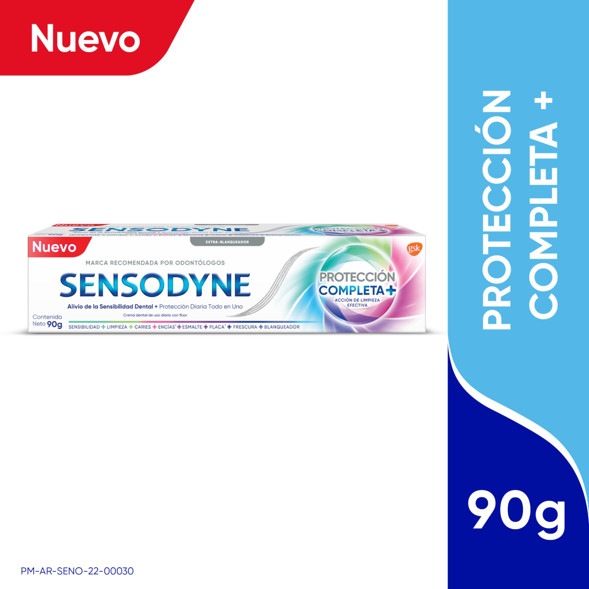 Pasta dental Sensodyne protección completa 90 g.