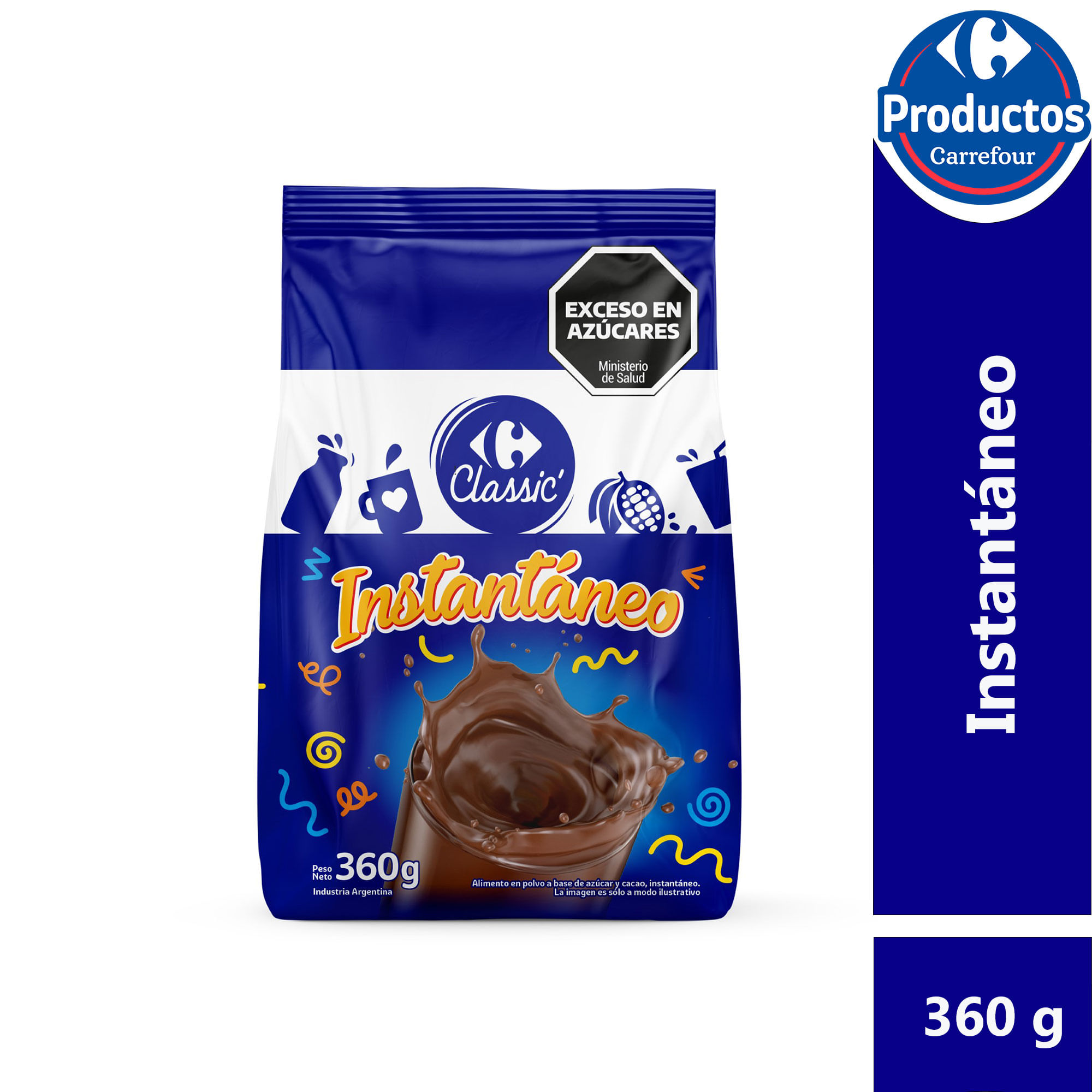 Cacao en polvo Carrefour classic pouch 360 g.