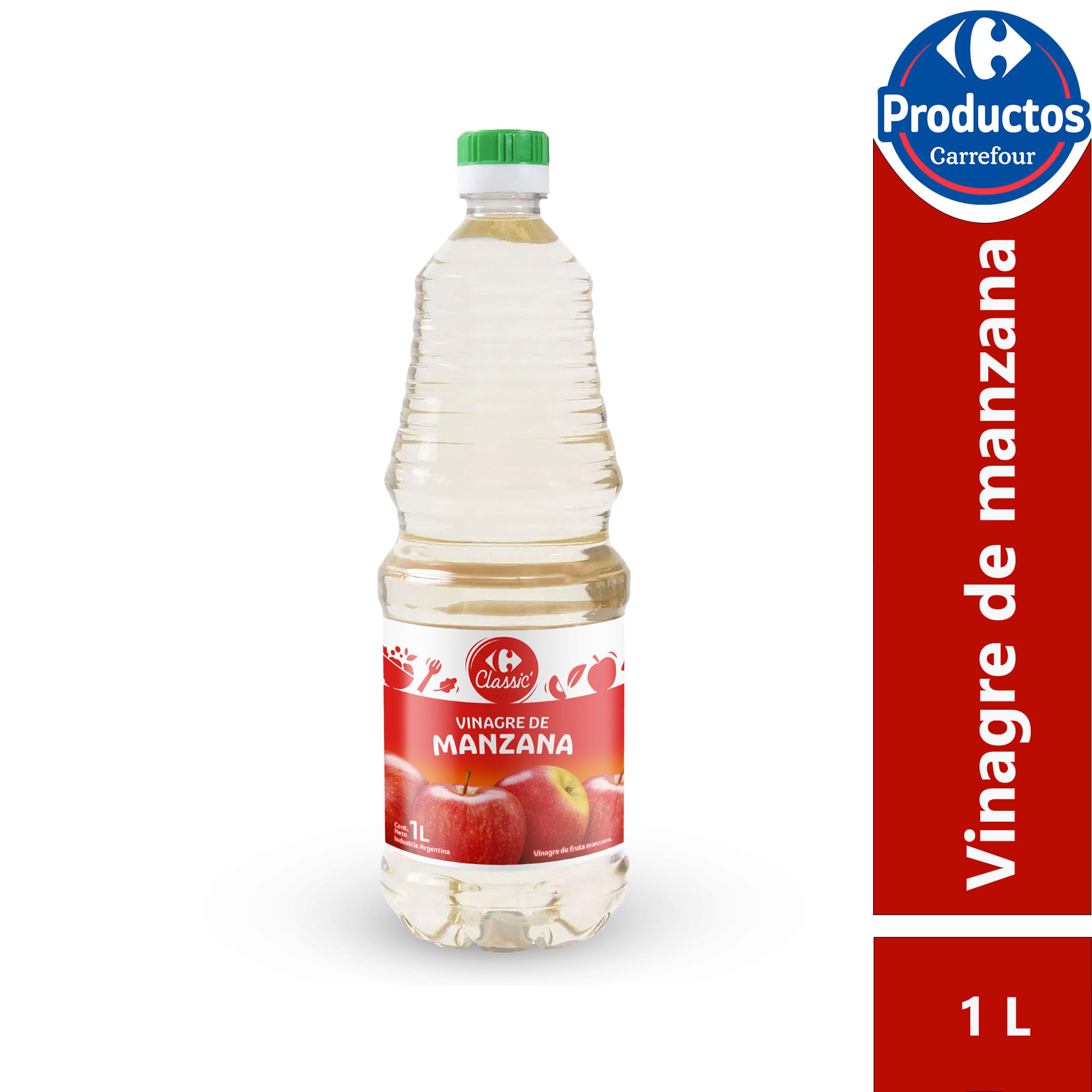 Vinagre de manzana Carrefour classic 1 l.