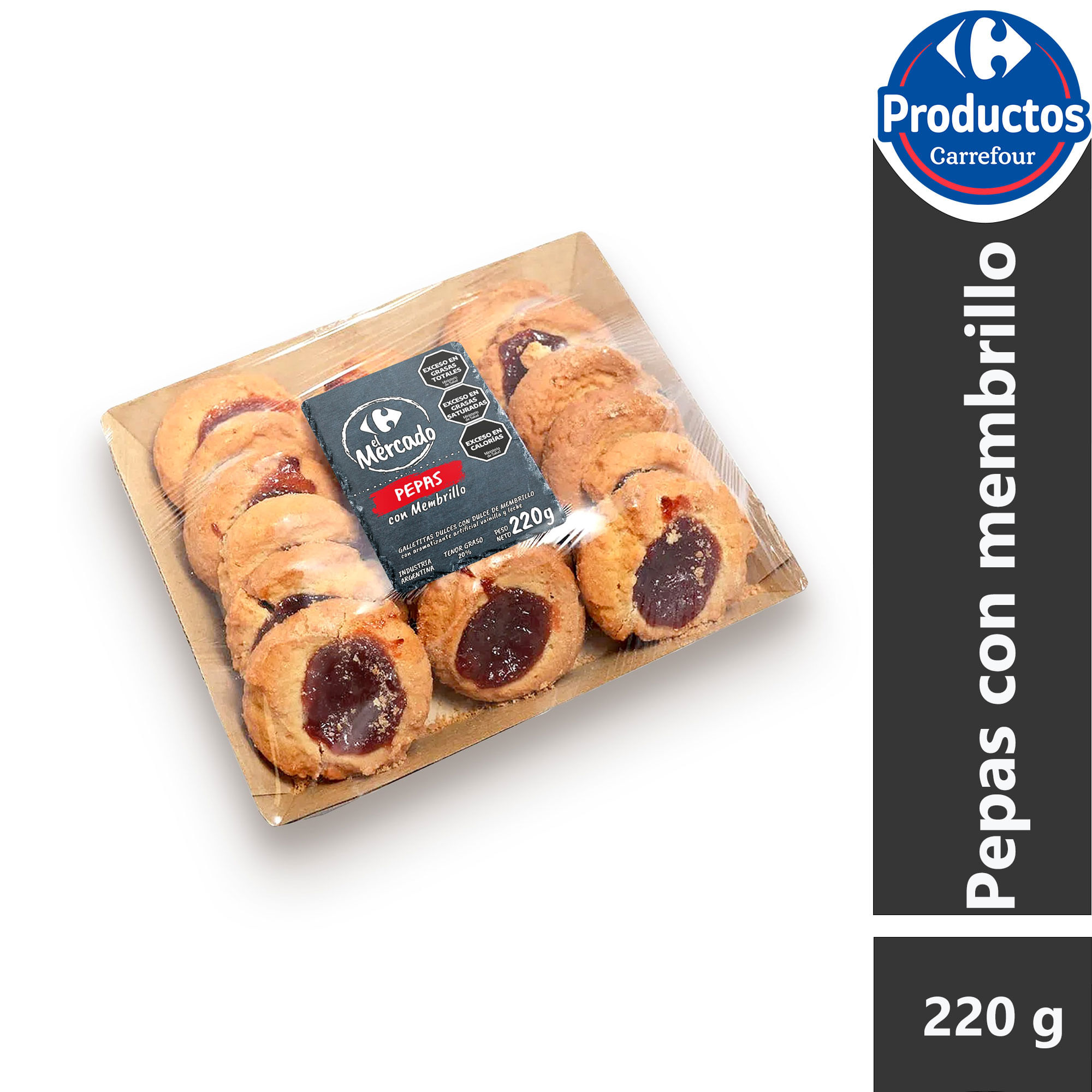 Pepas de membrillo El Mercado 220 g.