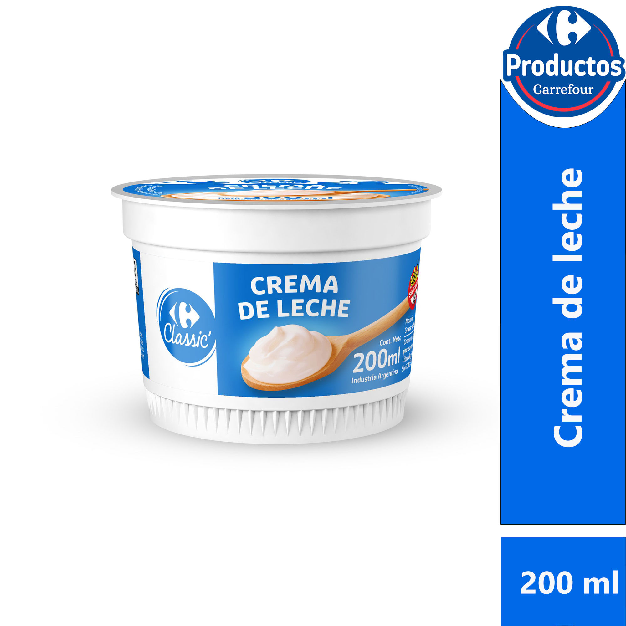 Crema de leche Carrefour Classic 200 ml