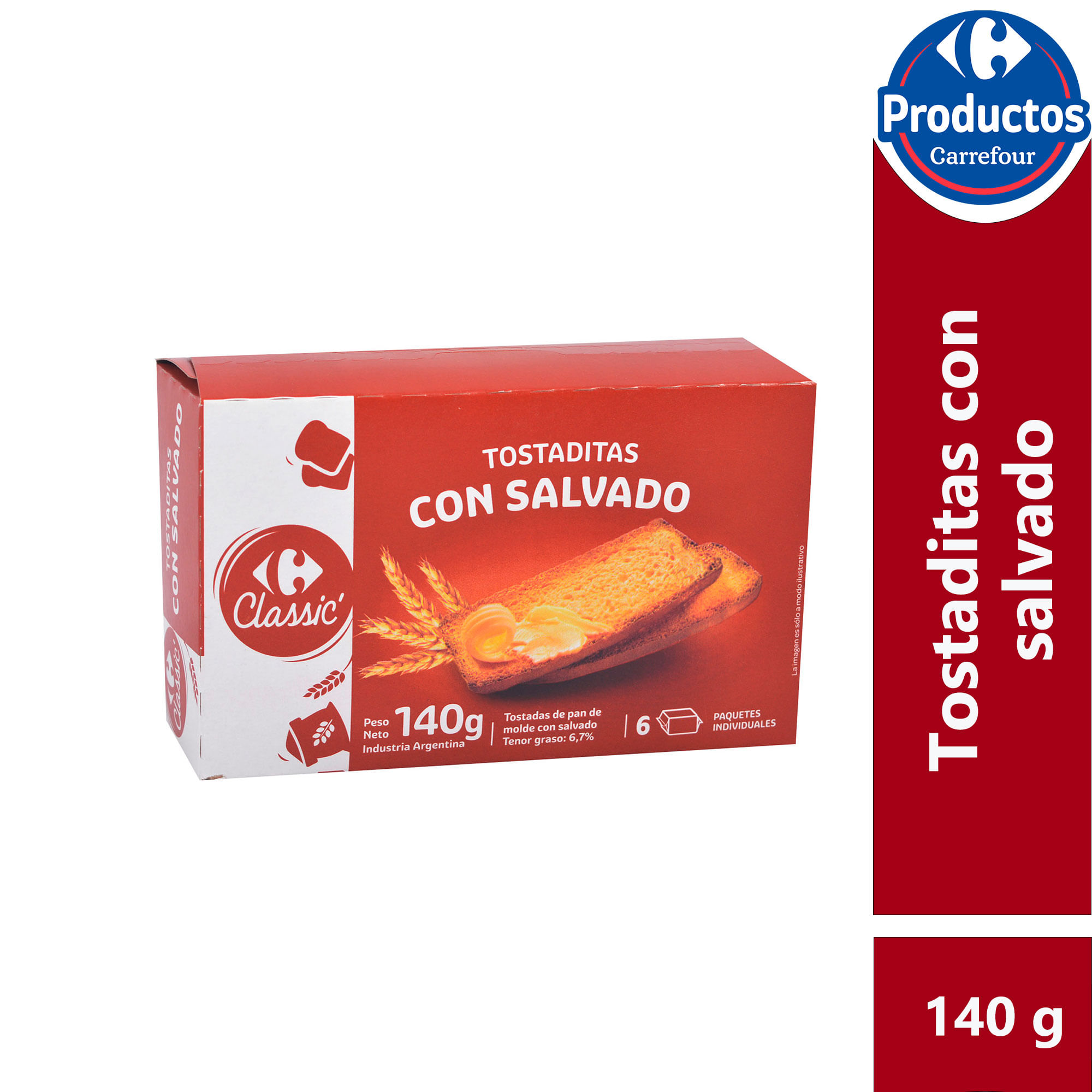 Tostadas Carrefour salvado 140 g.
