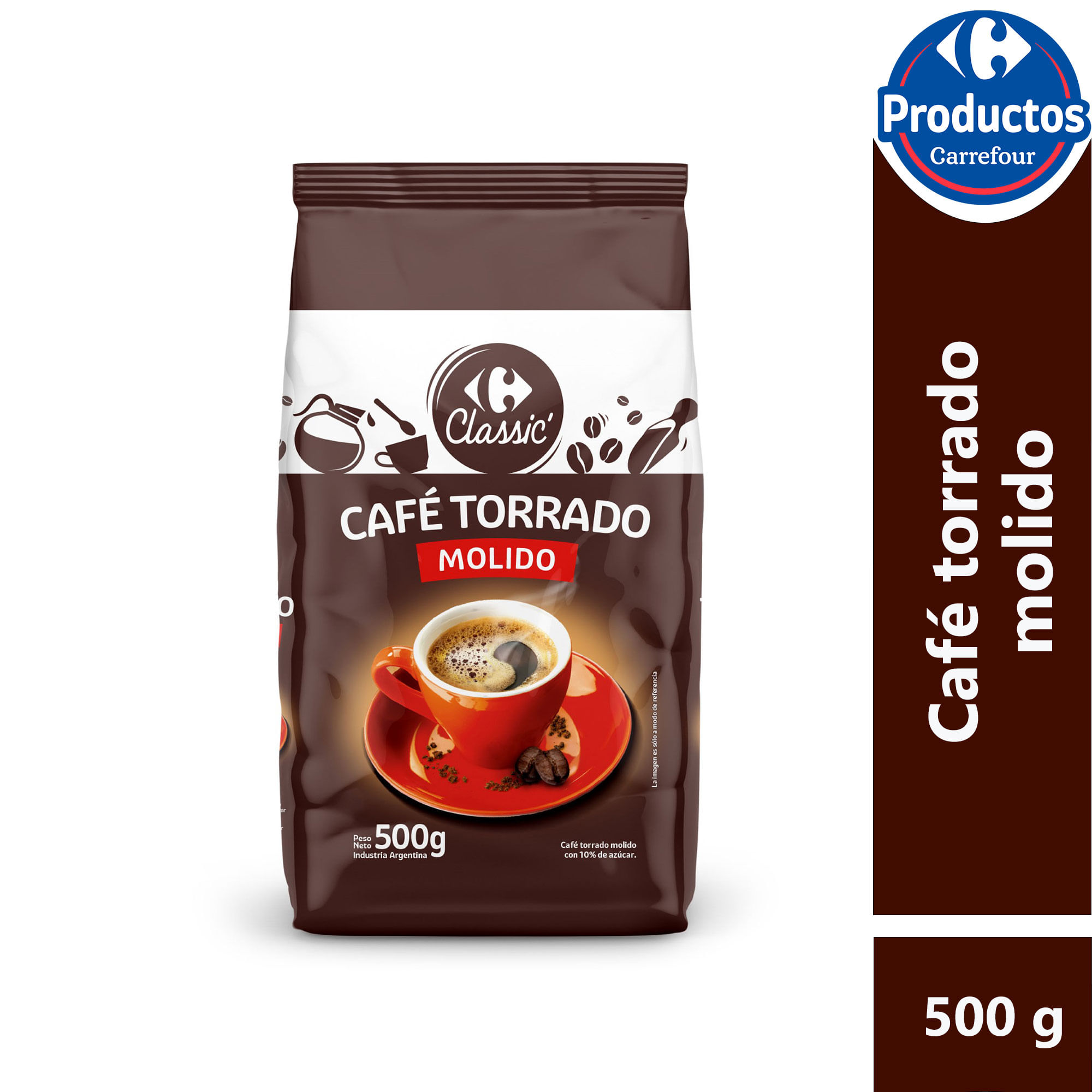 Café molido Carrefour classic torrado 500 g.