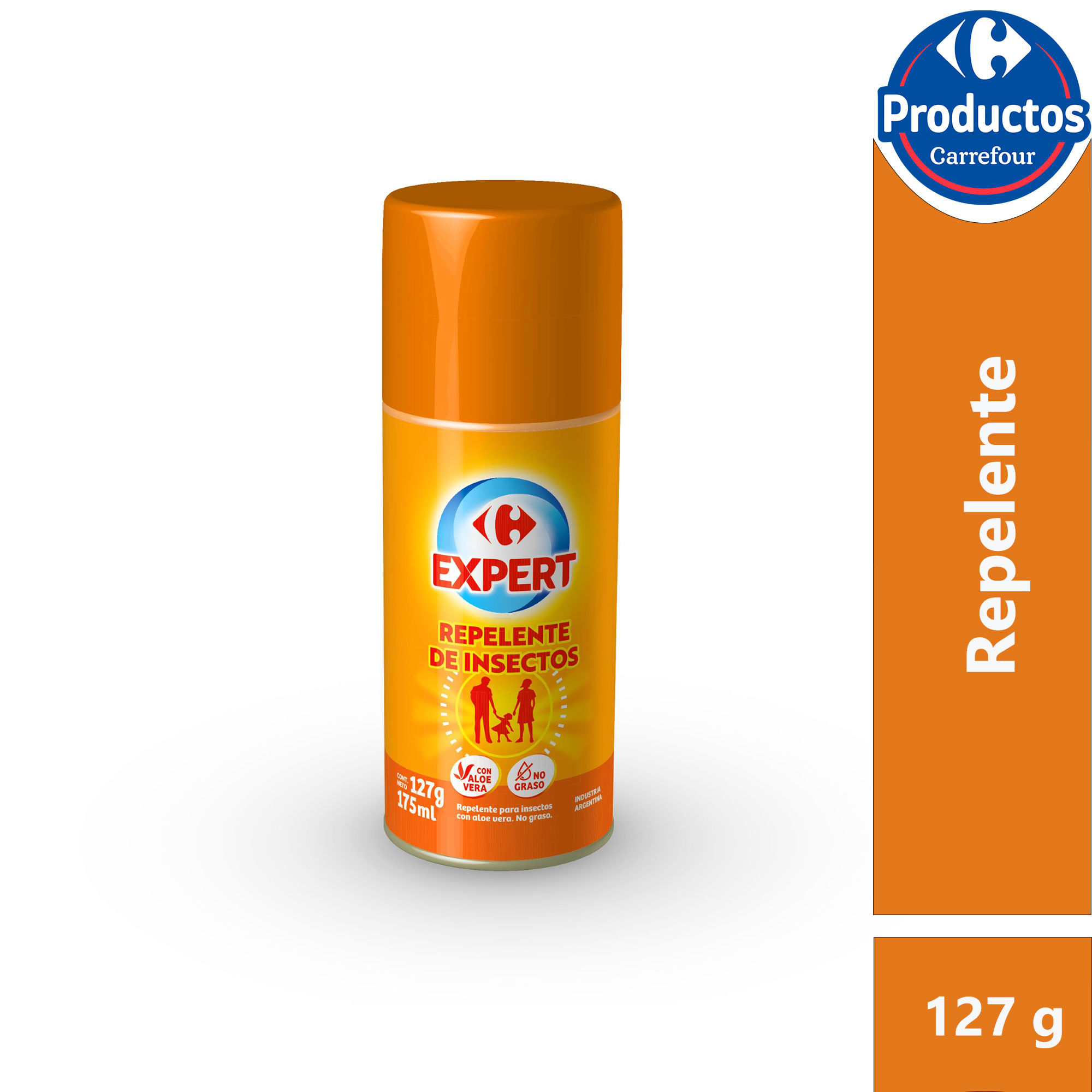 Repelente para mosquitos en aerosol Carrefour expert 175 cc.