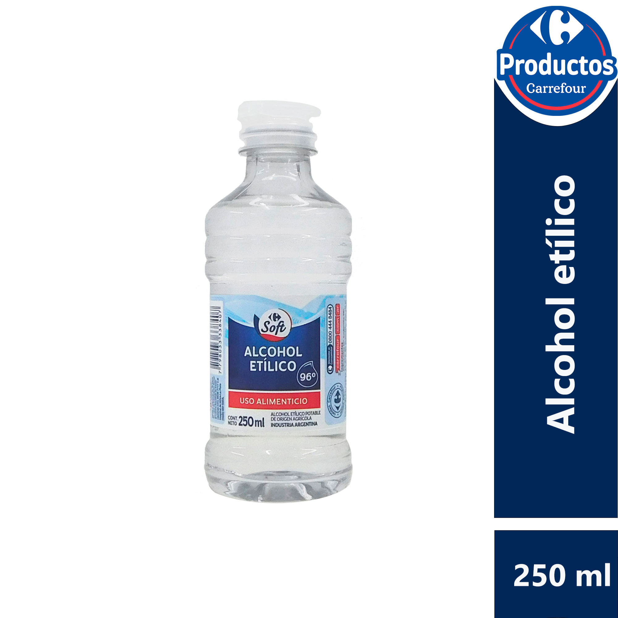 Alcohol etílico Carrefour Soft 250 ml